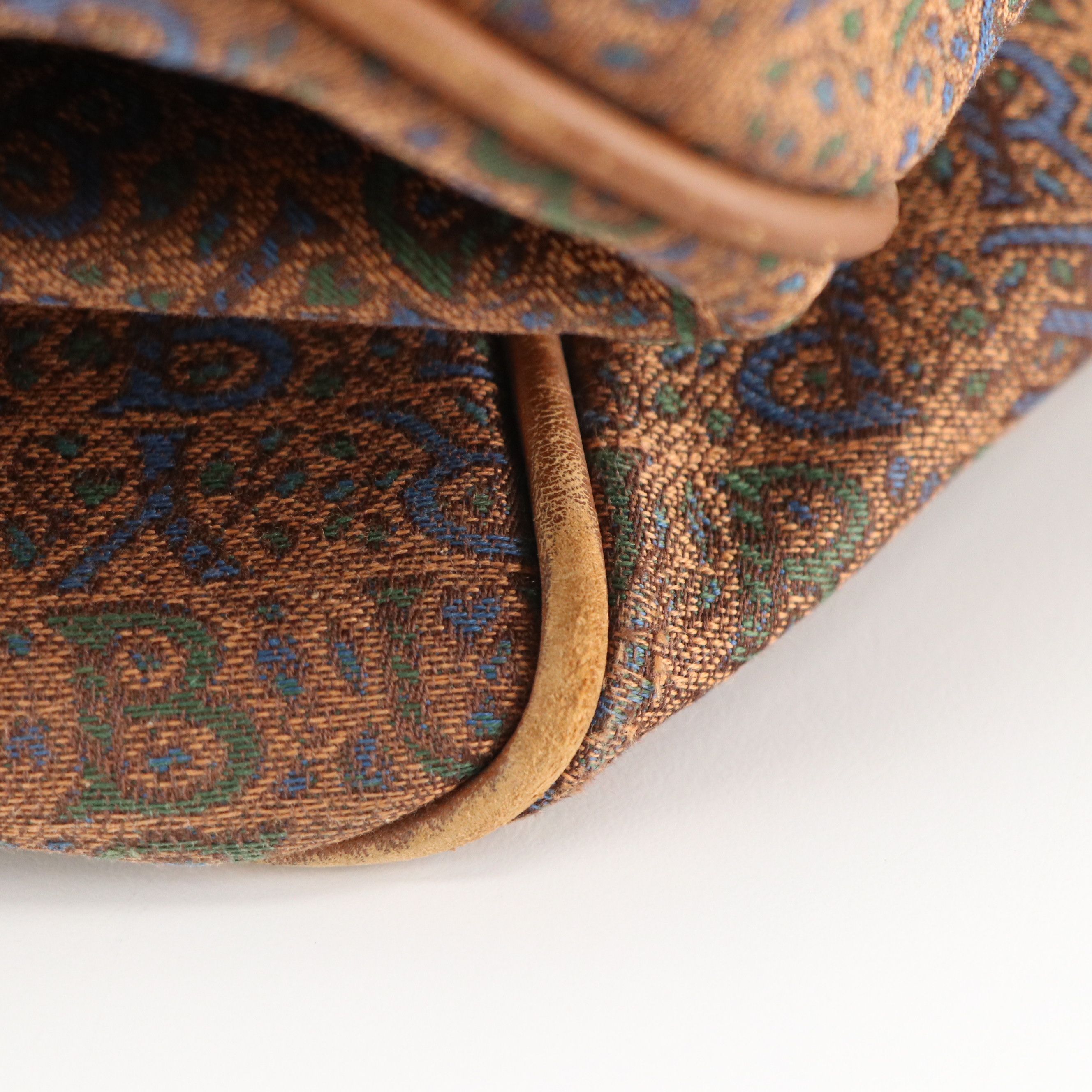 Burberrys Vintage Weekend Duffel Bag in Jacquard Canvas and Brown Leather Trim