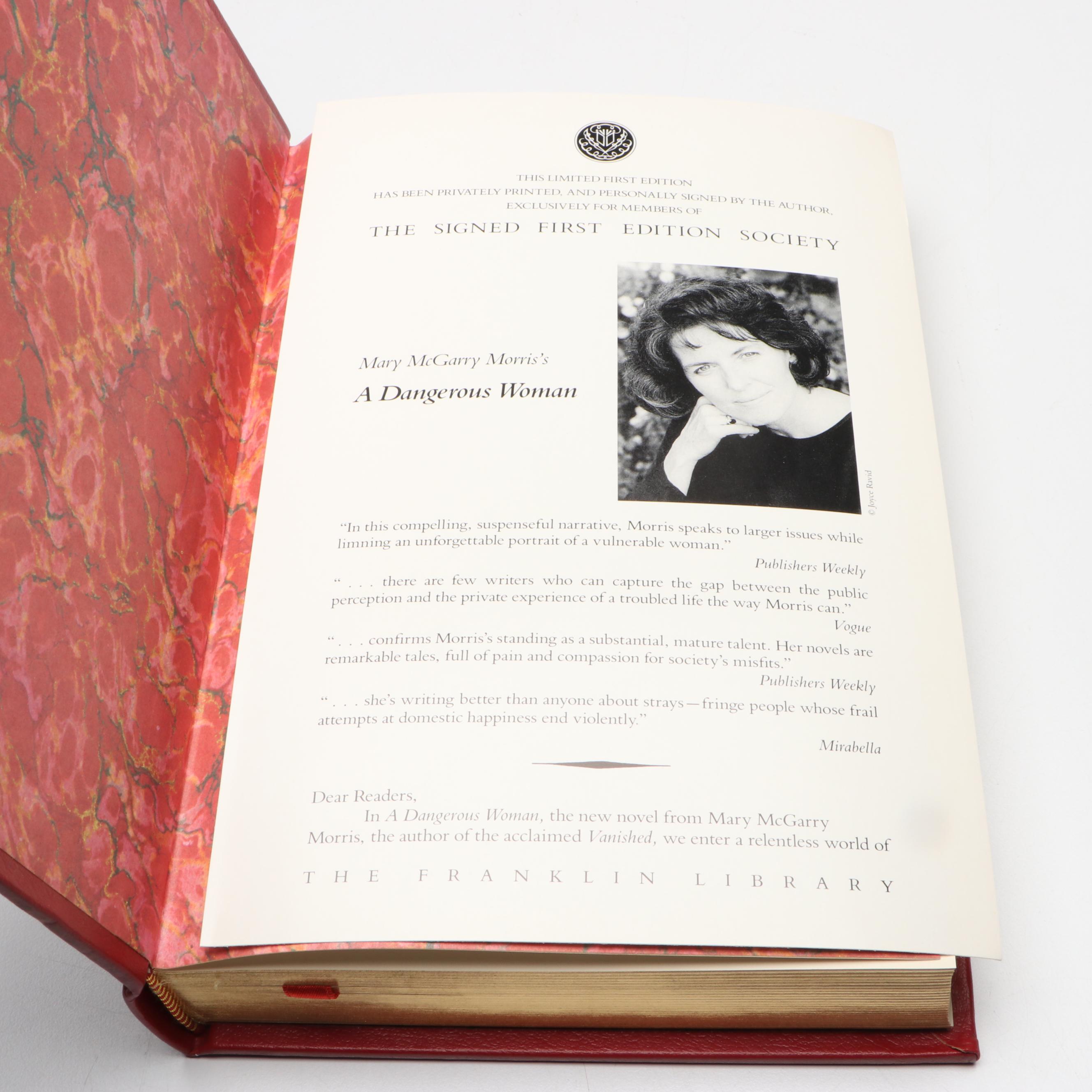 Signed First Edition "A Dangerous Woman" by Mary McGarry Morris and More