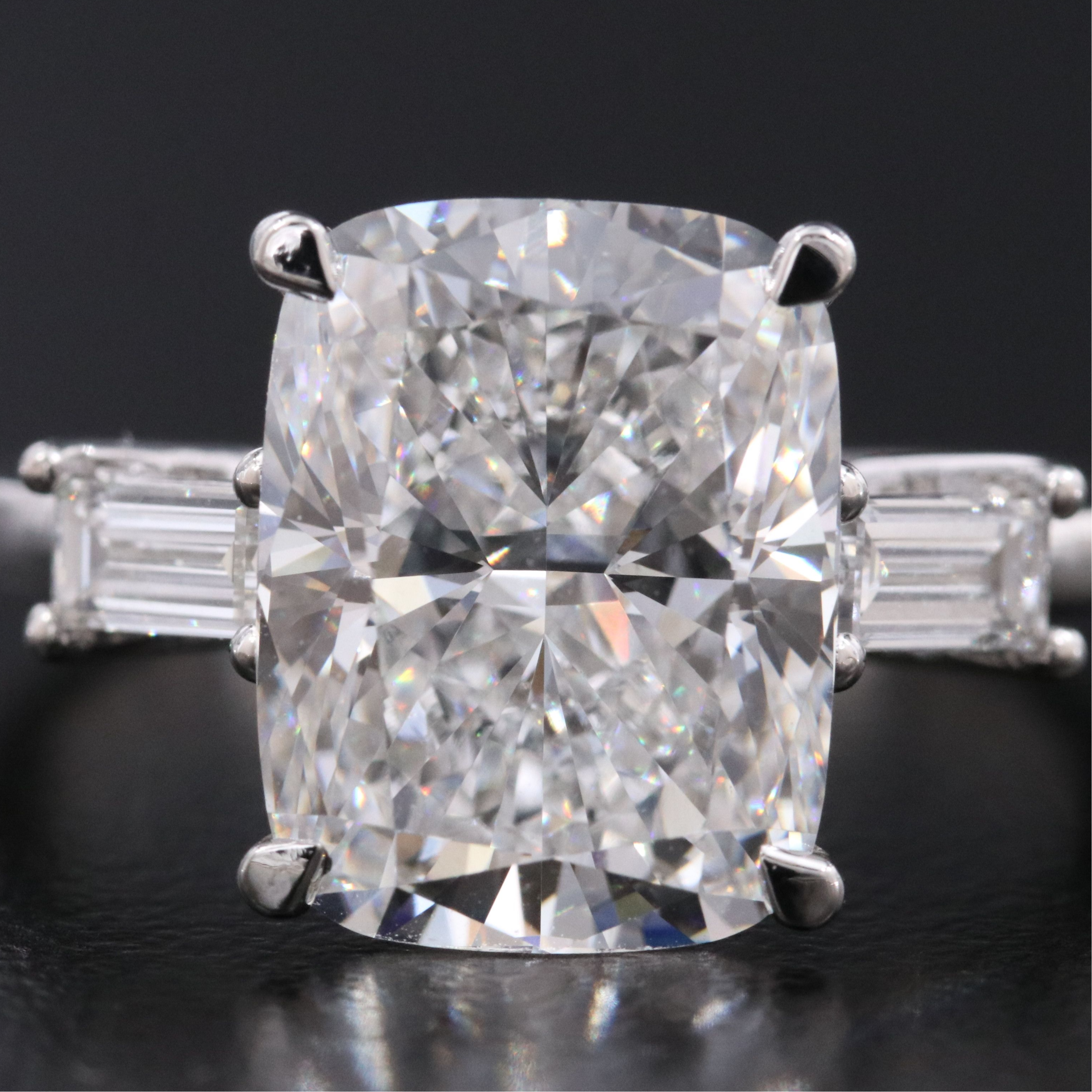 Platinum 5.43 CTW Lab Grown Diamond Ring with IGI Report