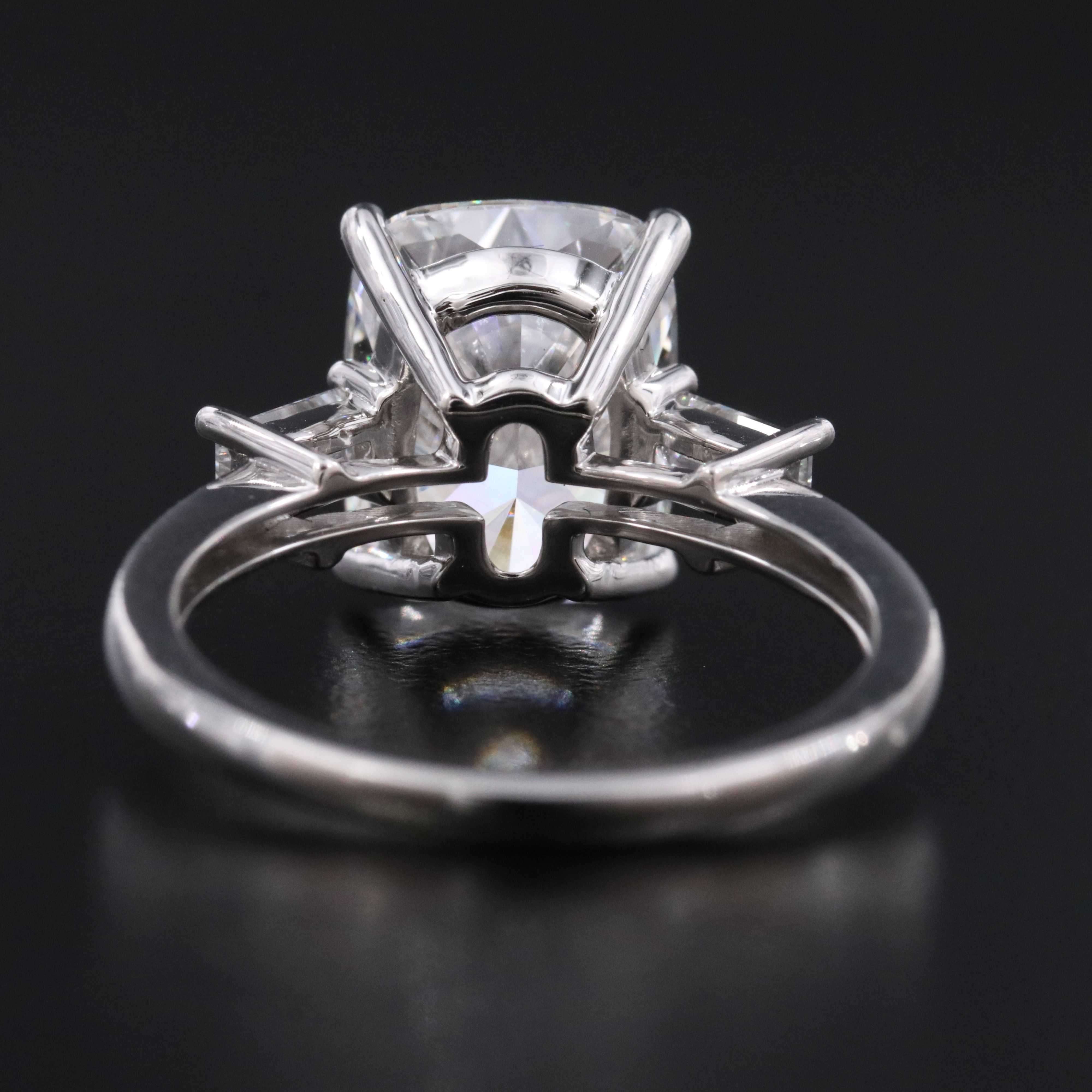 Platinum 5.43 CTW Lab Grown Diamond Ring with IGI Report