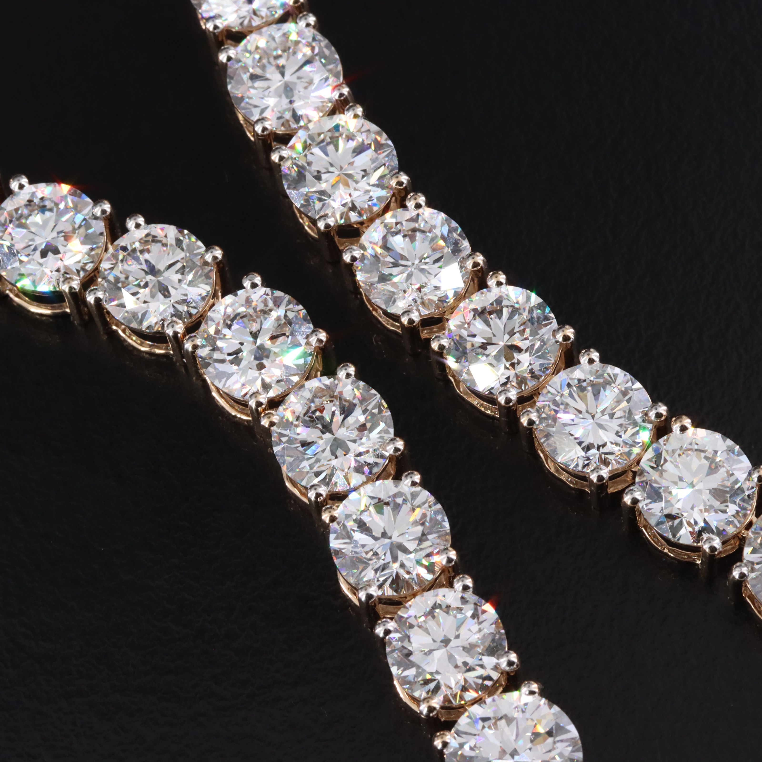 14K 108.25 CTW Lab Grown Diamond Riviéra Necklace w/ IGI Reports