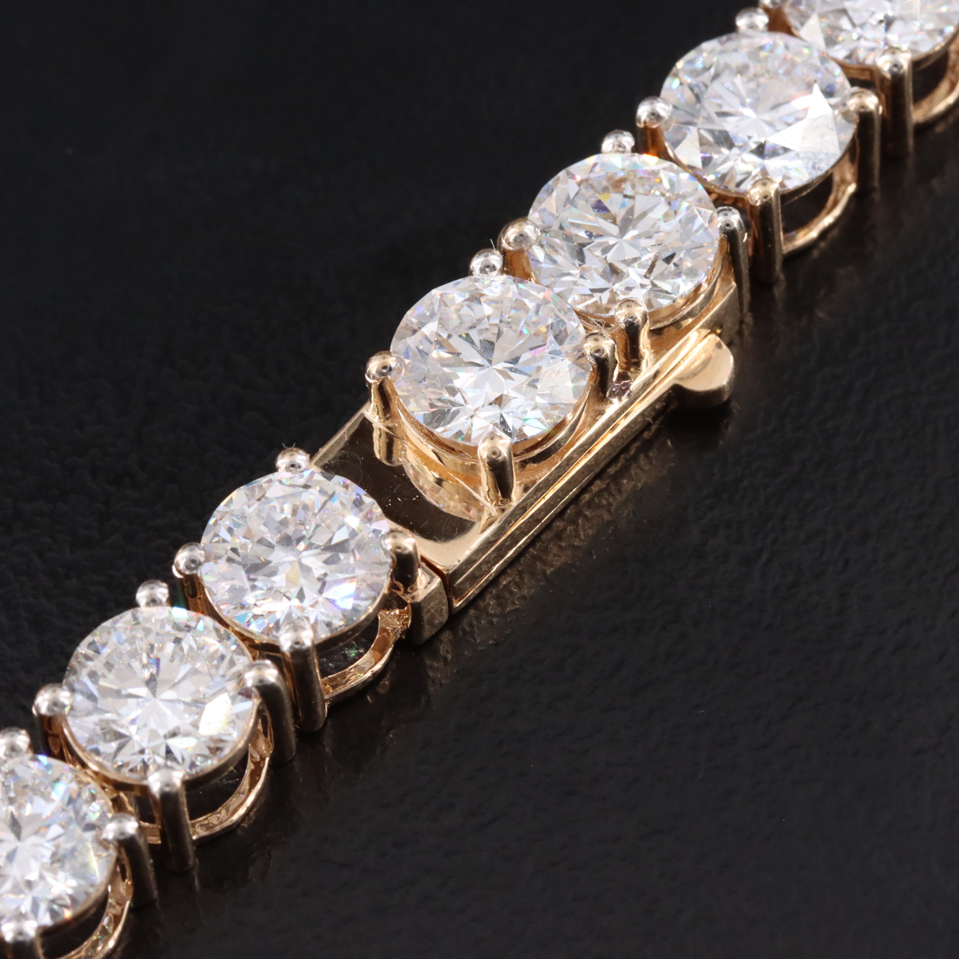 14K 108.25 CTW Lab Grown Diamond Riviéra Necklace w/ IGI Reports