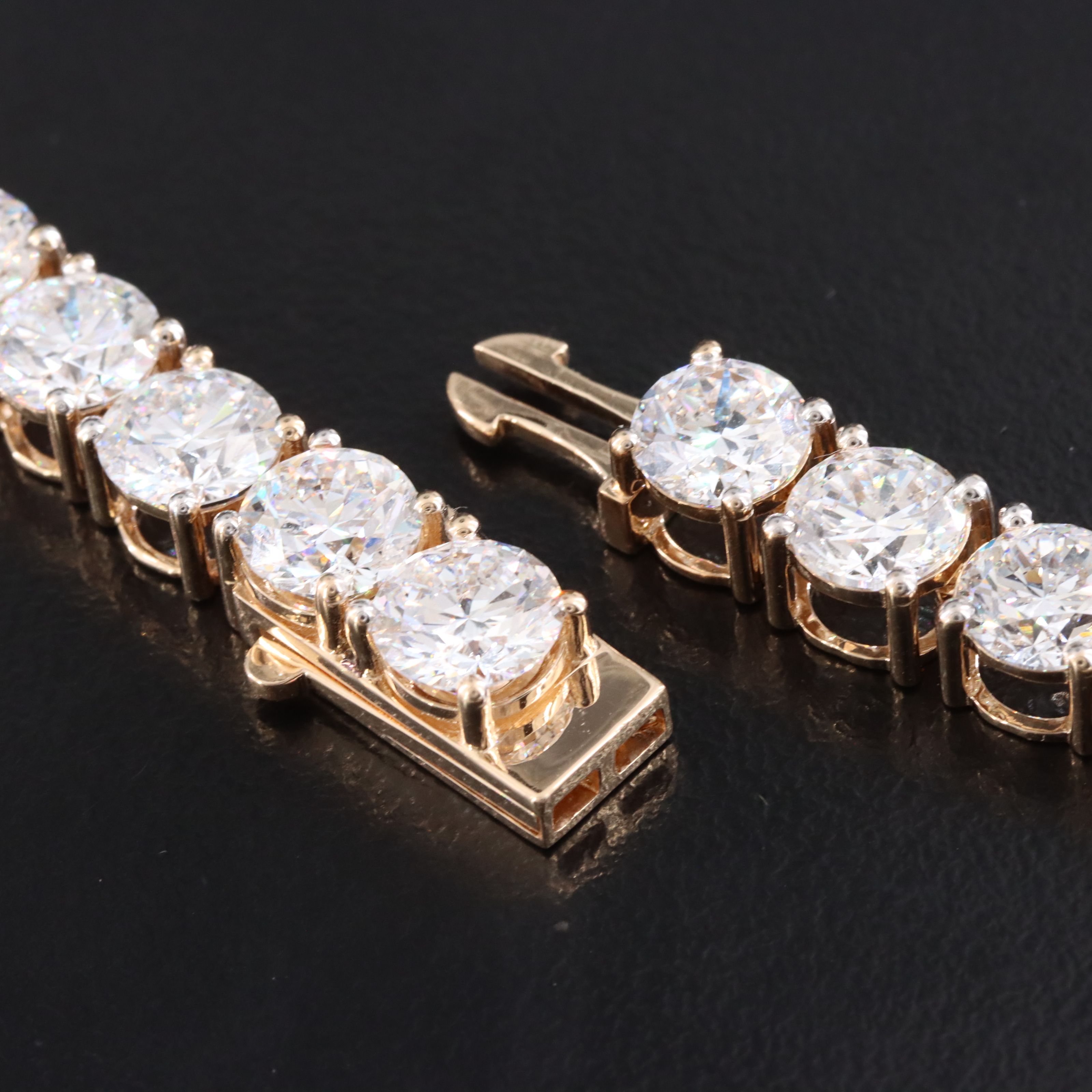 14K 108.25 CTW Lab Grown Diamond Riviéra Necklace w/ IGI Reports