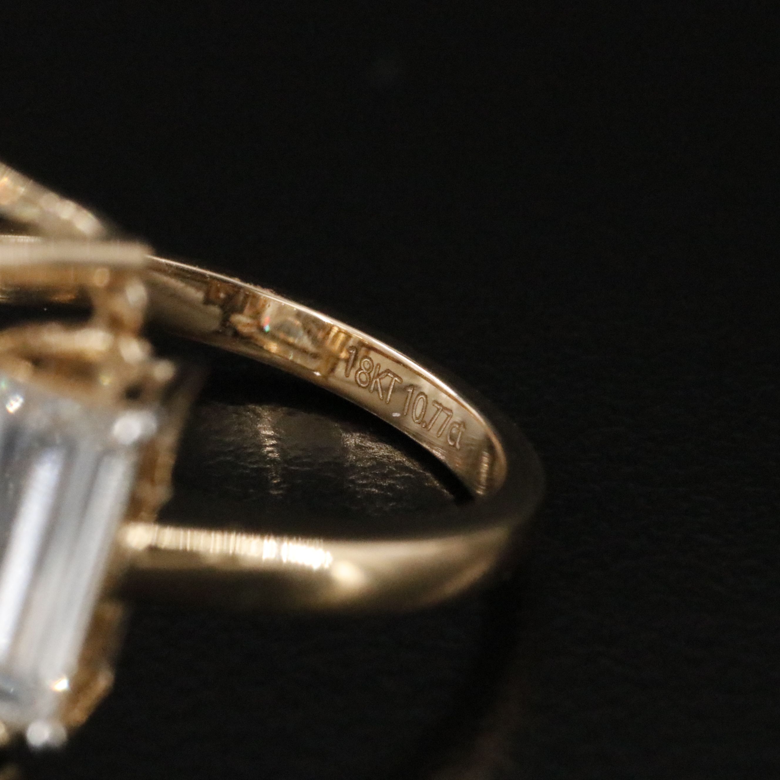 18K 10.77 CTW Lab Grown Diamond Ring with IGI Report