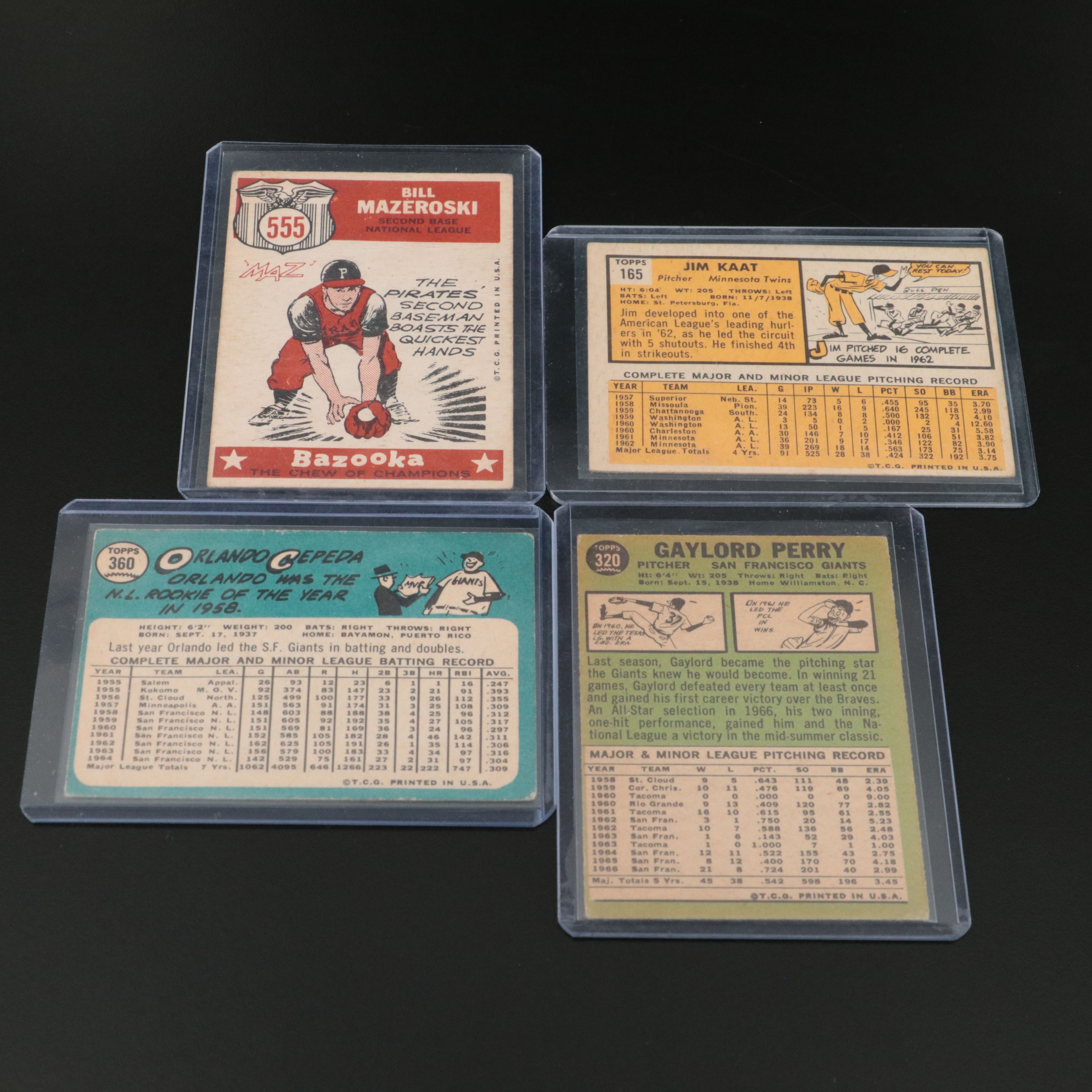 Topps Baseball Cards Featuring Brooks Robinson, Willie Stargell, and More