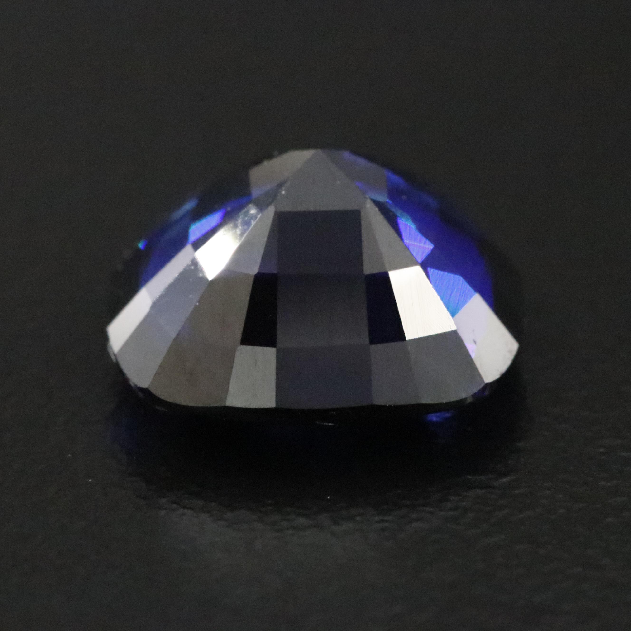 Loose 7.40 CT Lab Grown Sapphire
