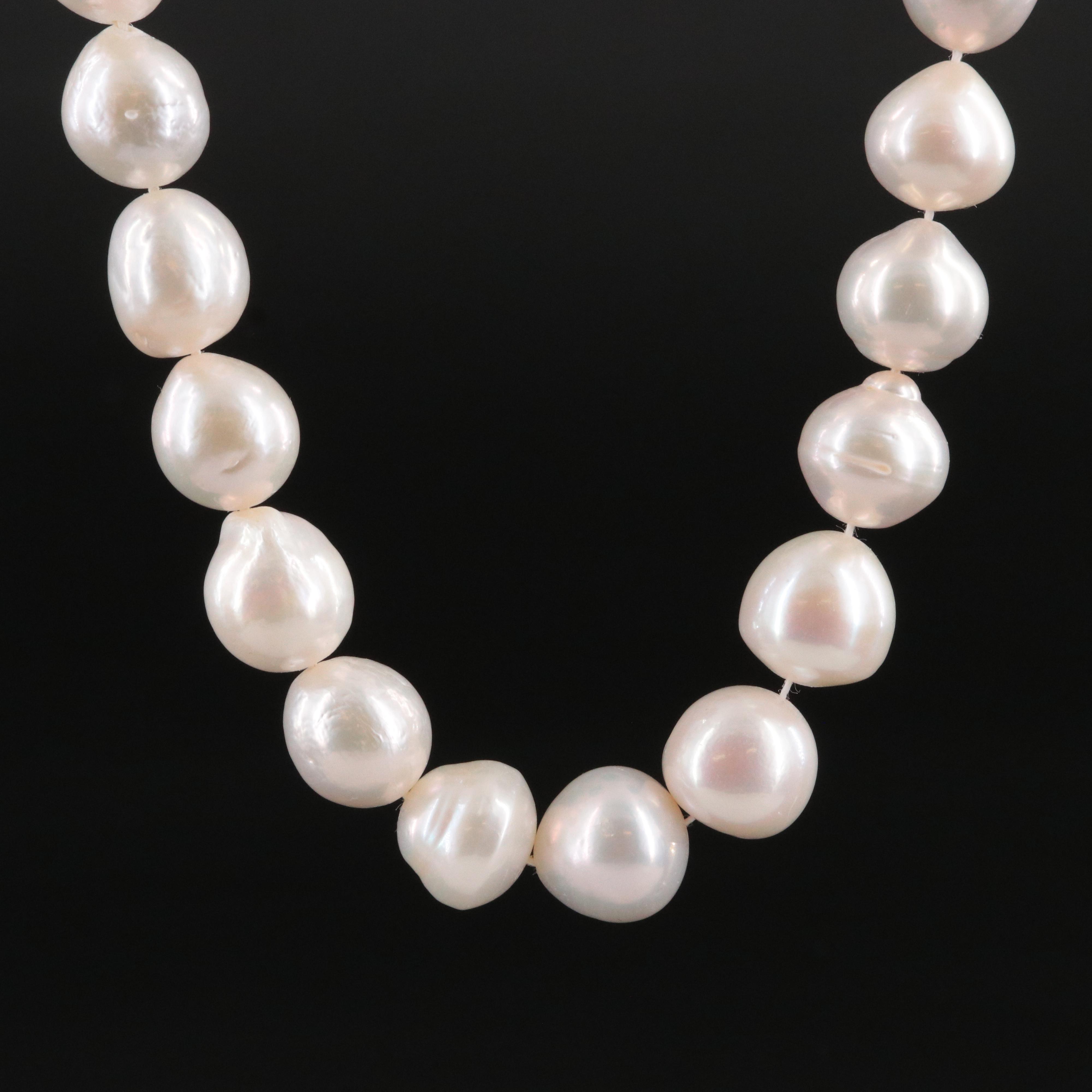 11.00 – 13.00mm Pearl Necklace with 14K Clasp