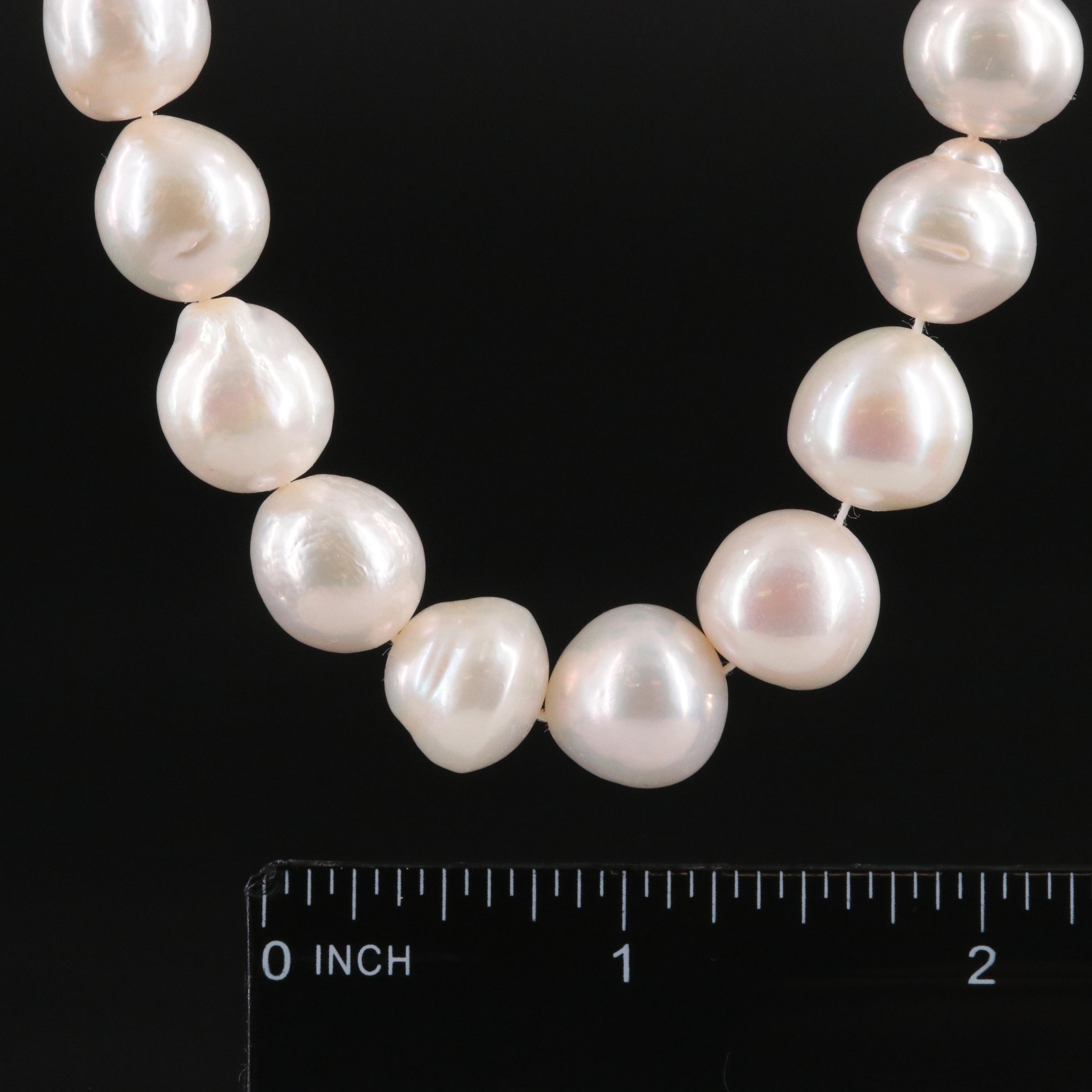11.00 – 13.00mm Pearl Necklace with 14K Clasp