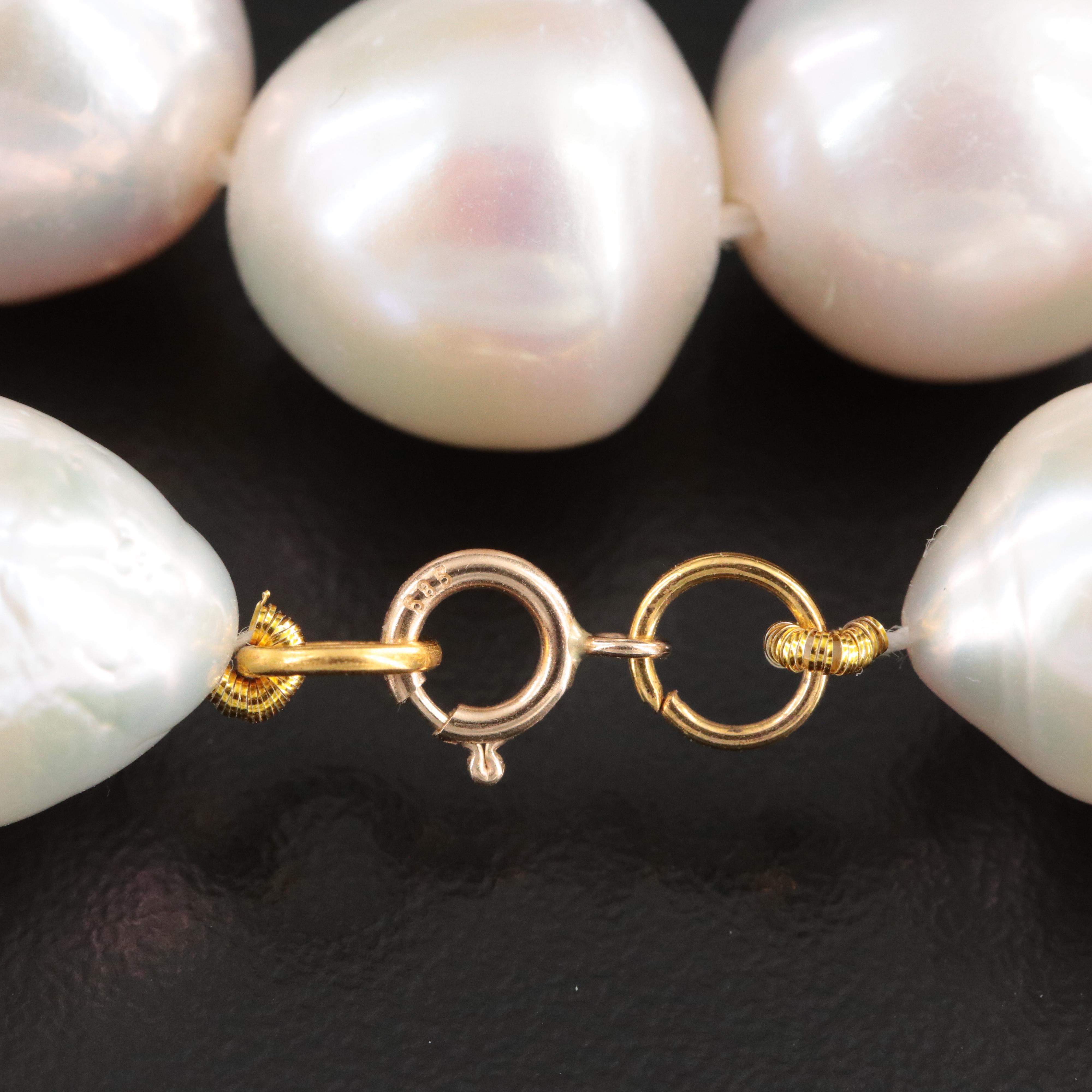 11.00 – 13.00mm Pearl Necklace with 14K Clasp