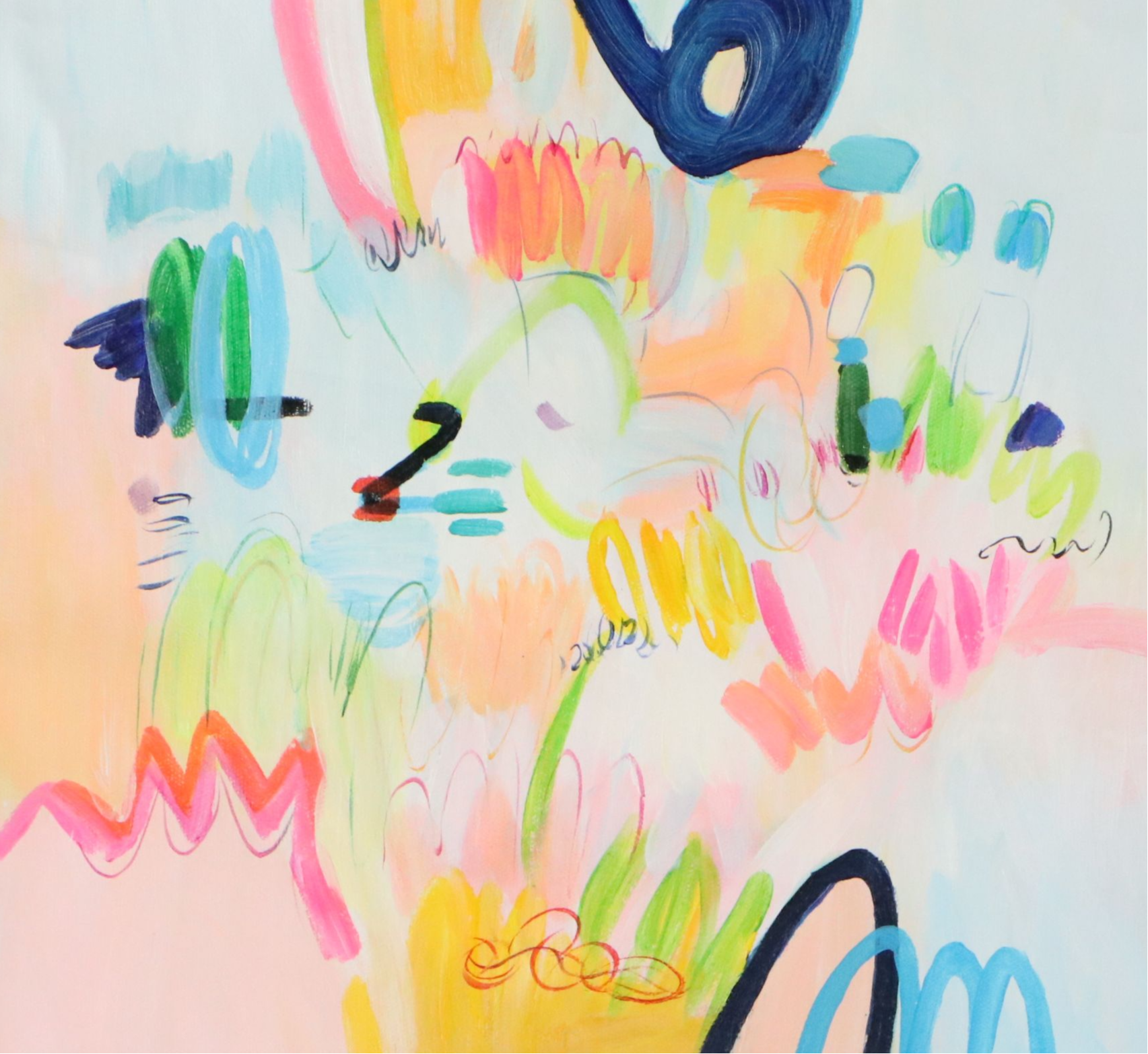 Zheng Abstract Expressionist Oil Painting, 21st Century