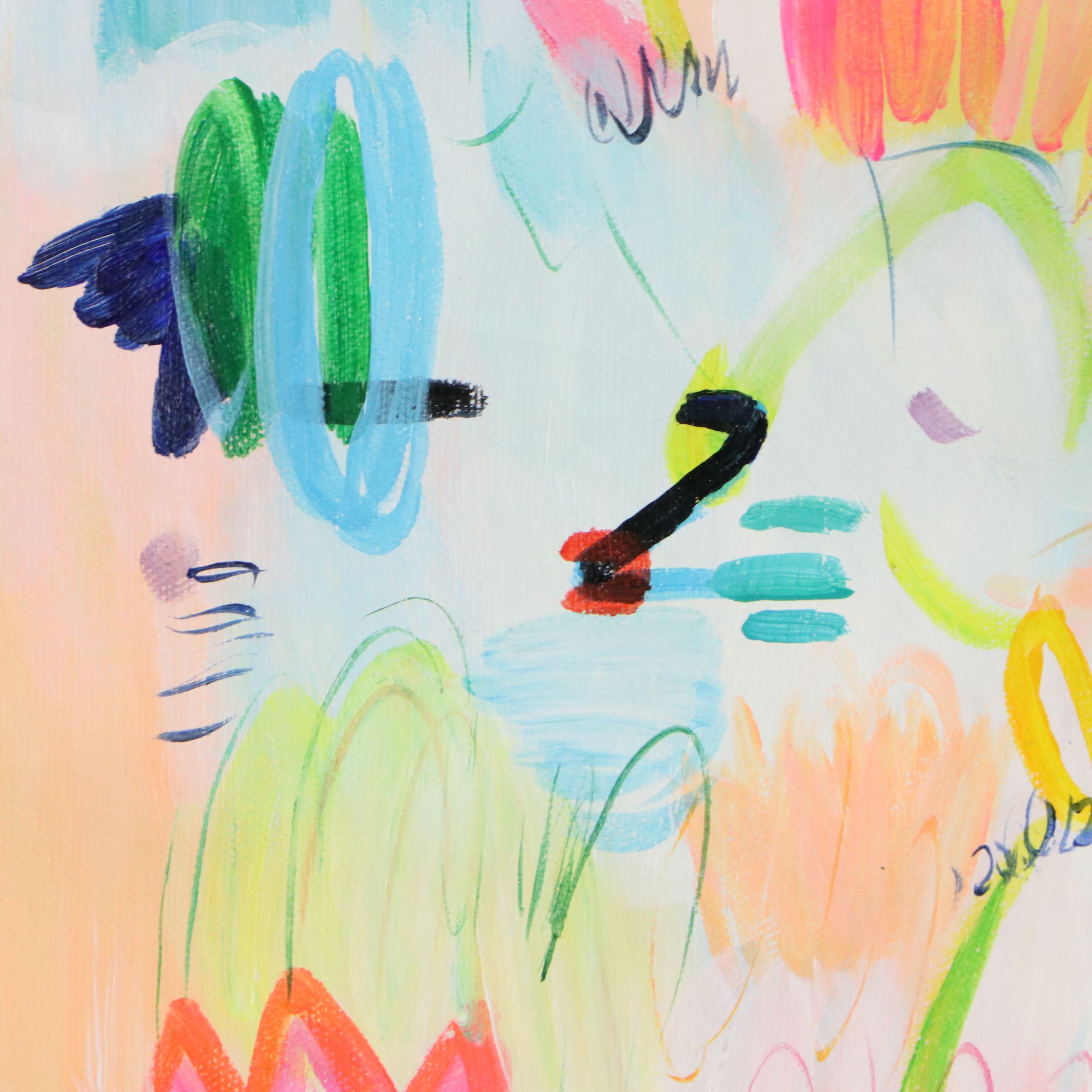 Zheng Abstract Expressionist Oil Painting, 21st Century