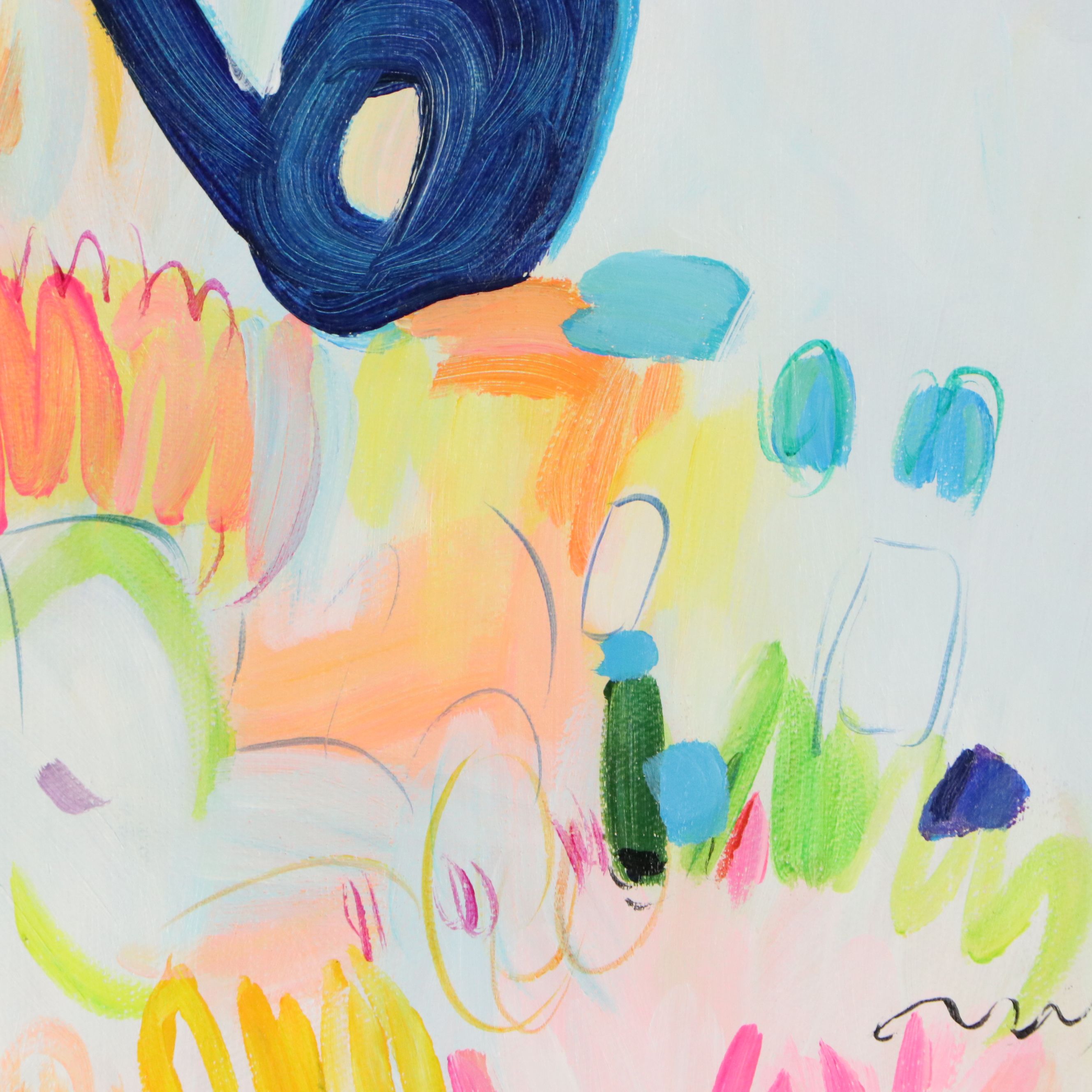 Zheng Abstract Expressionist Oil Painting, 21st Century