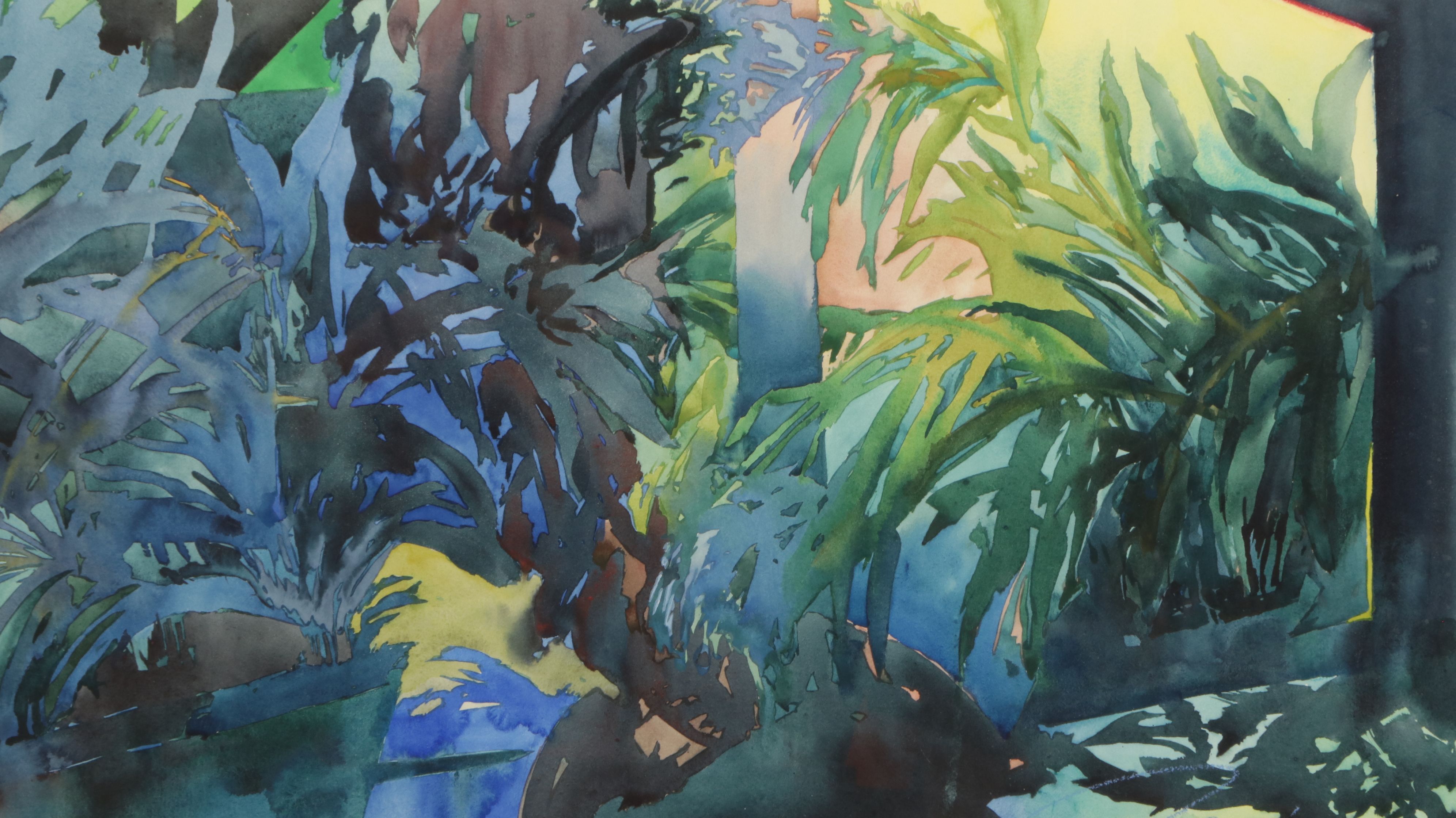 Tropical Foliage Watercolor Painting