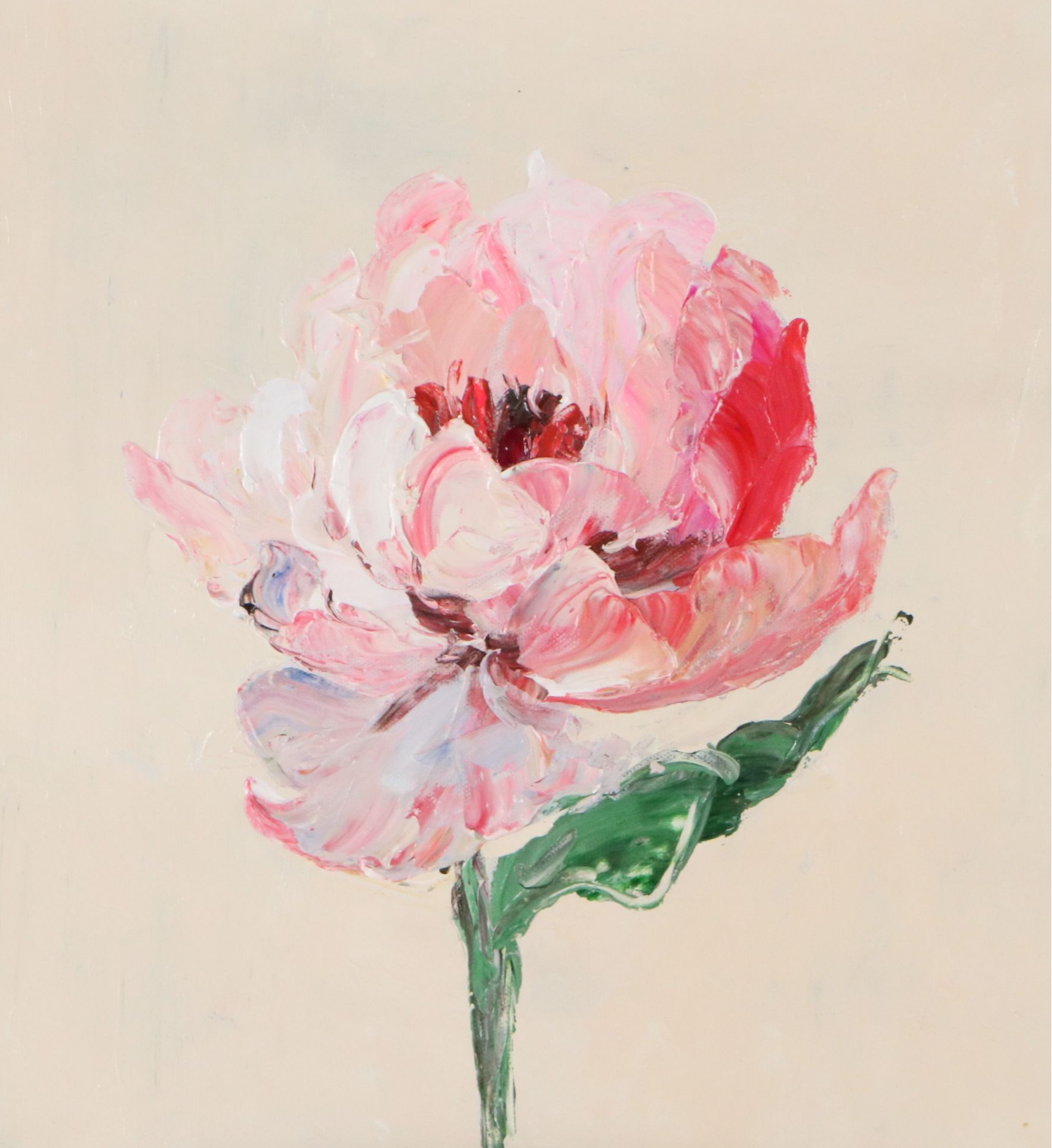 Ping Abstract Floral Landscape Oil Painting, 21st Century