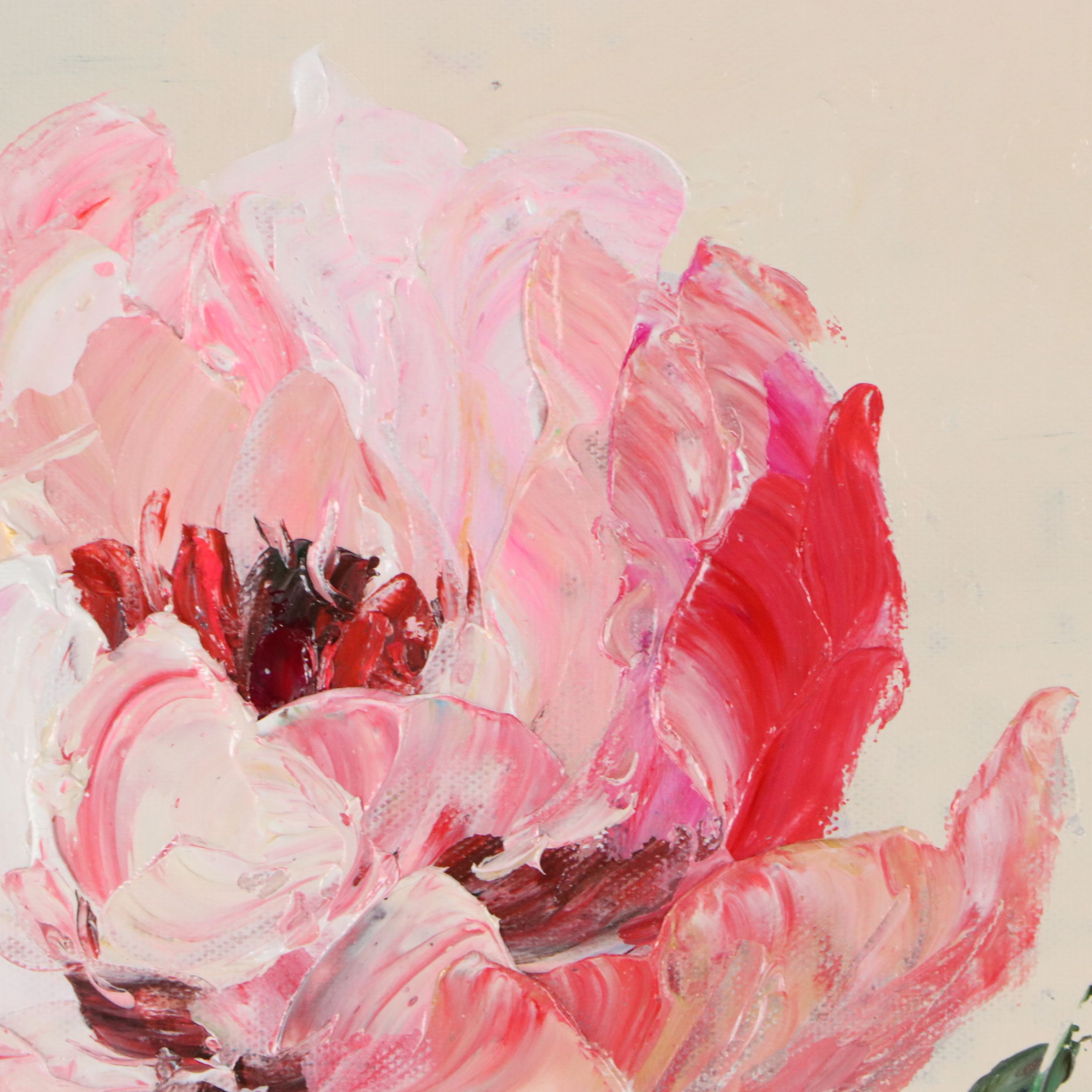 Ping Abstract Floral Landscape Oil Painting, 21st Century