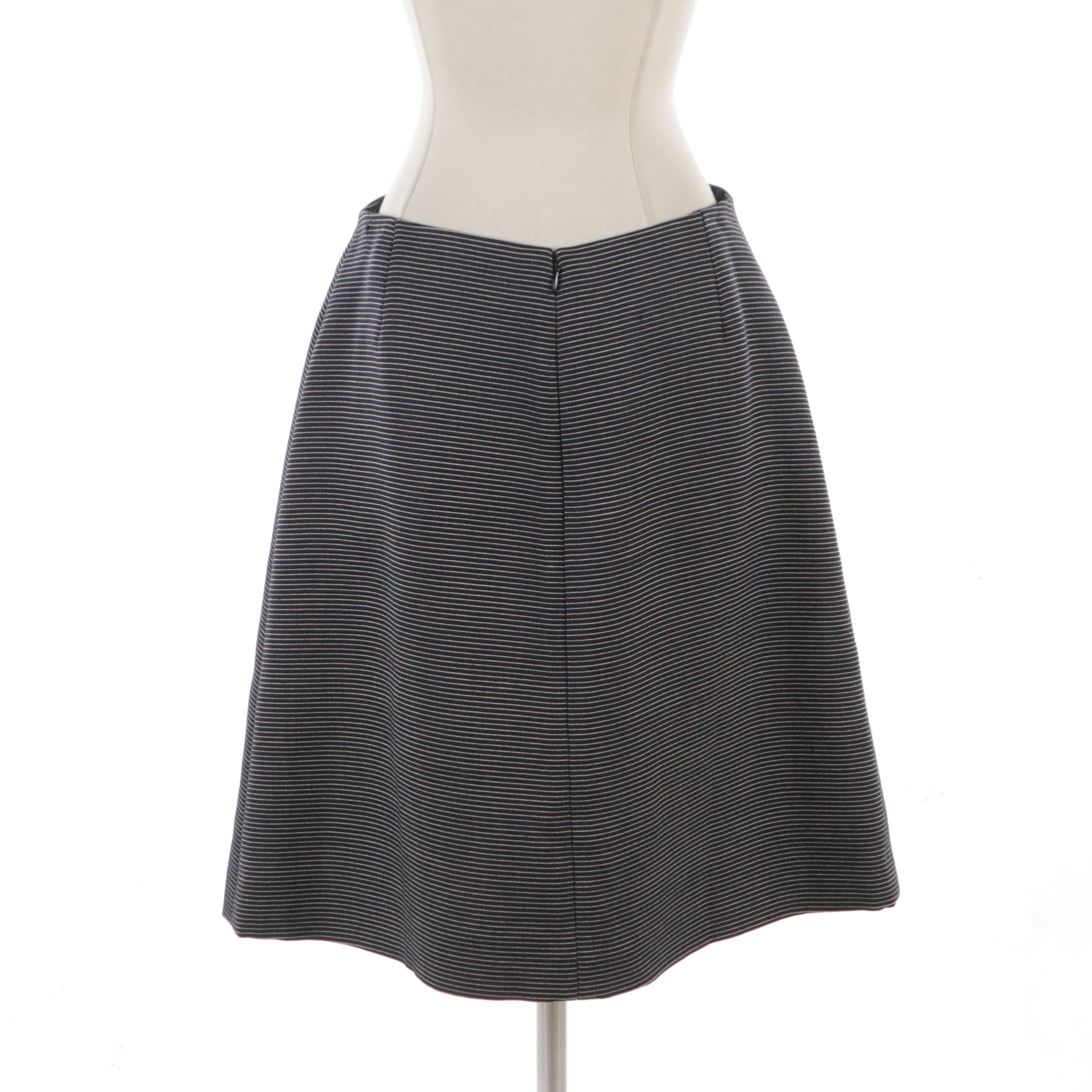 Chanel Striped Wool and Silk Blend Skirt From the 2001 Spring Collection