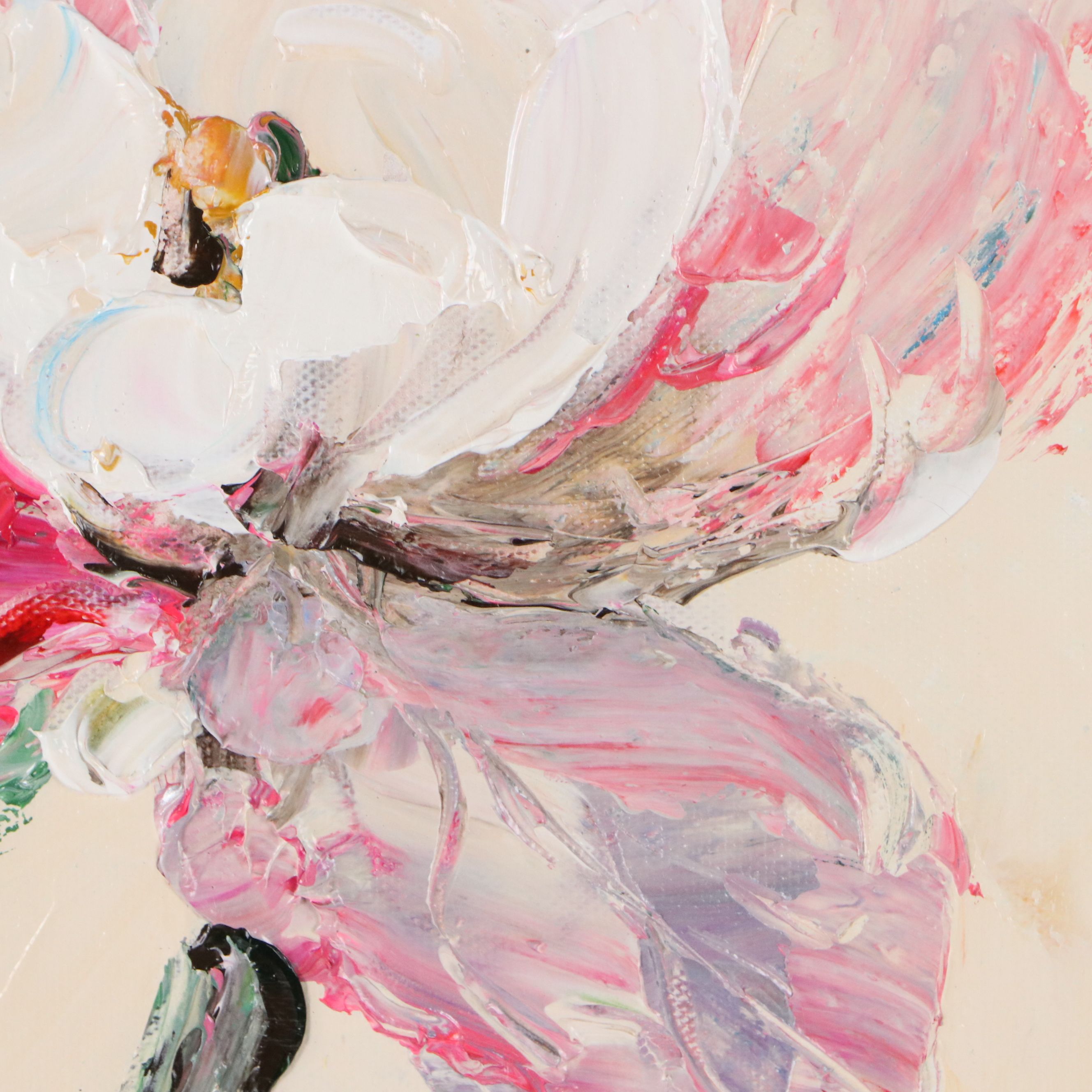 Ping Abstract Floral Landscape Oil Painting, 21st Century