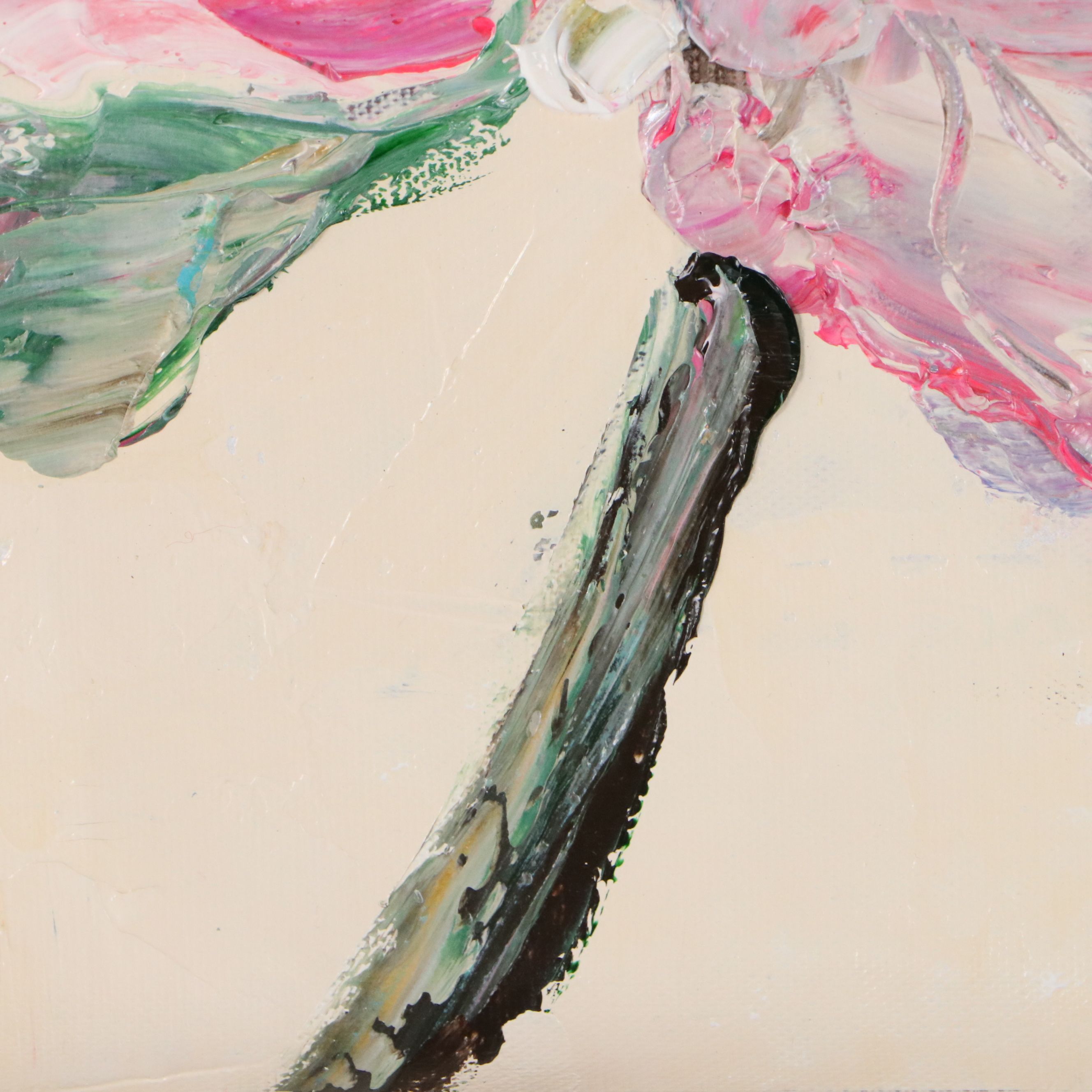 Ping Abstract Floral Landscape Oil Painting, 21st Century