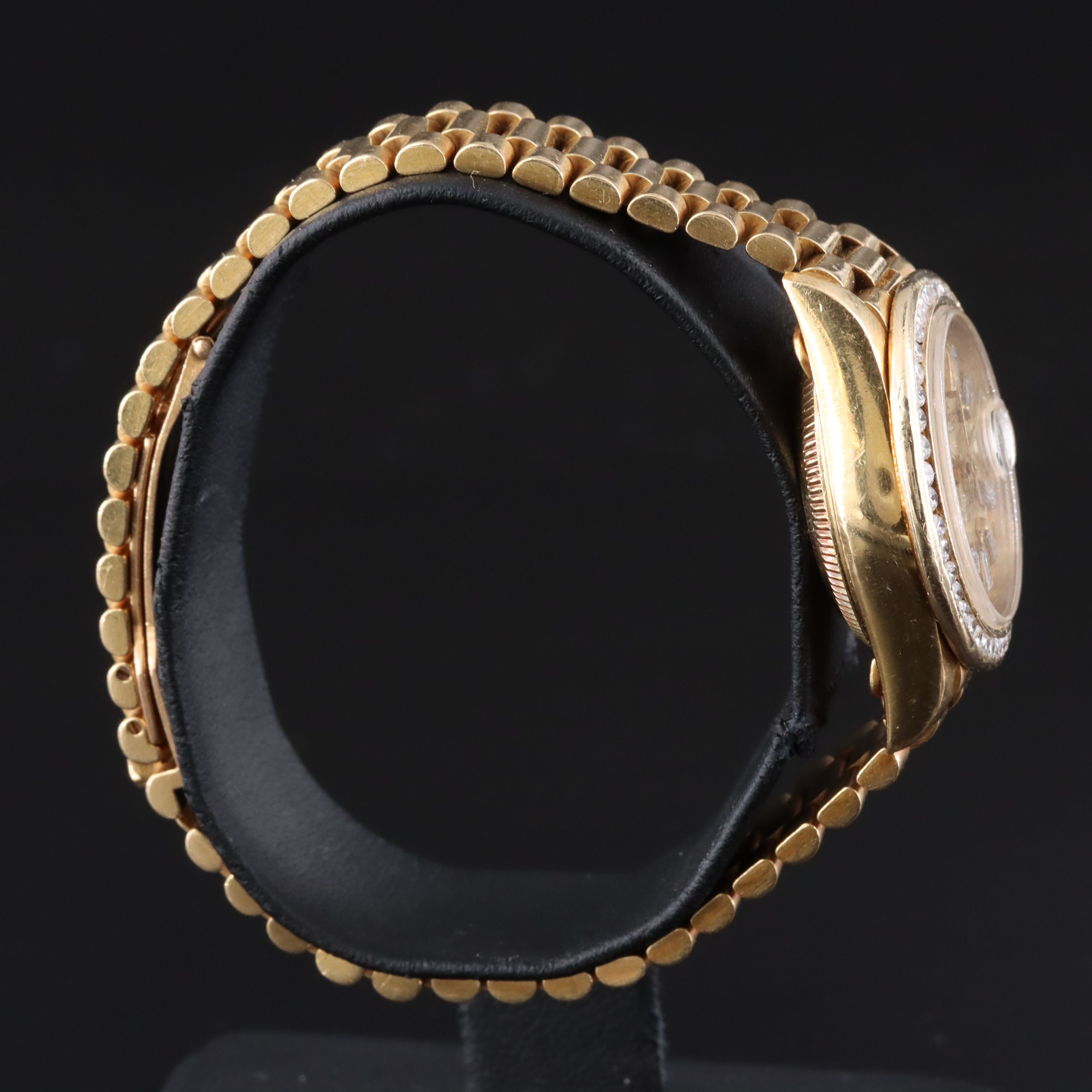 1999 Rolex Custom 1.02ctw. Diamond Dial & Bezel 18K Datejust Watch