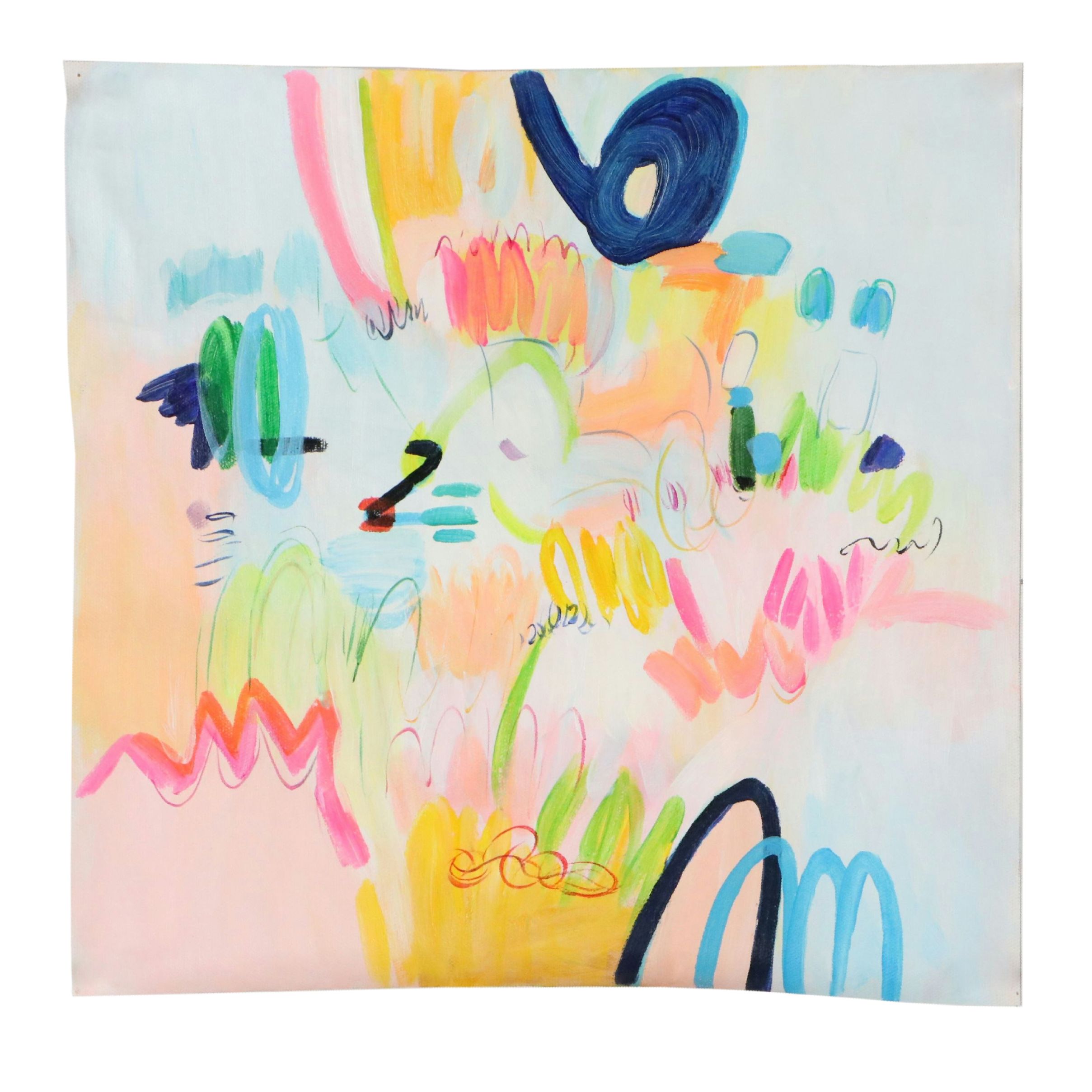 Zheng Abstract Expressionist Oil Painting, 21st Century