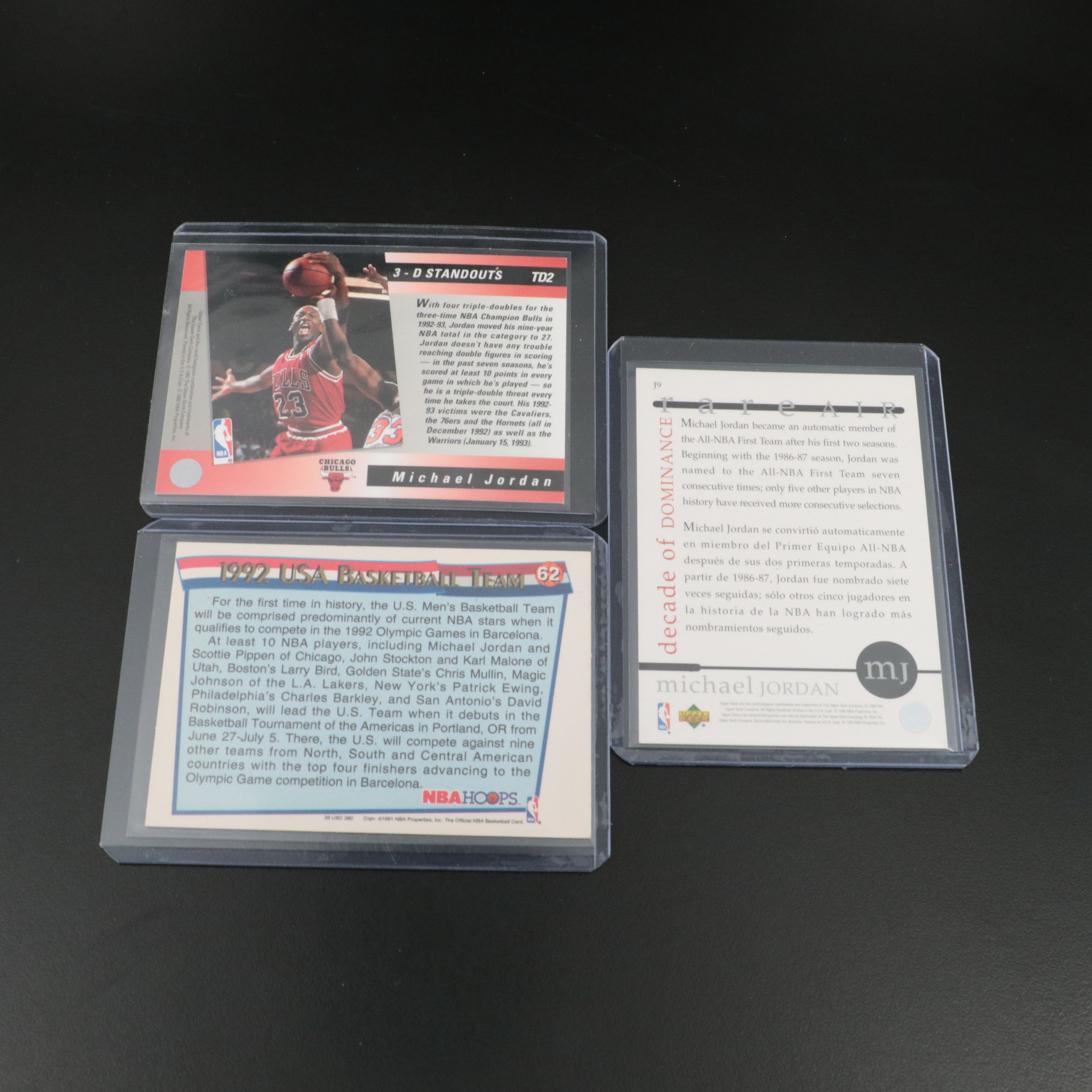 Twenty-One Basketball Cards of Michael Jordan, Kobe Bryant, and LeBron James