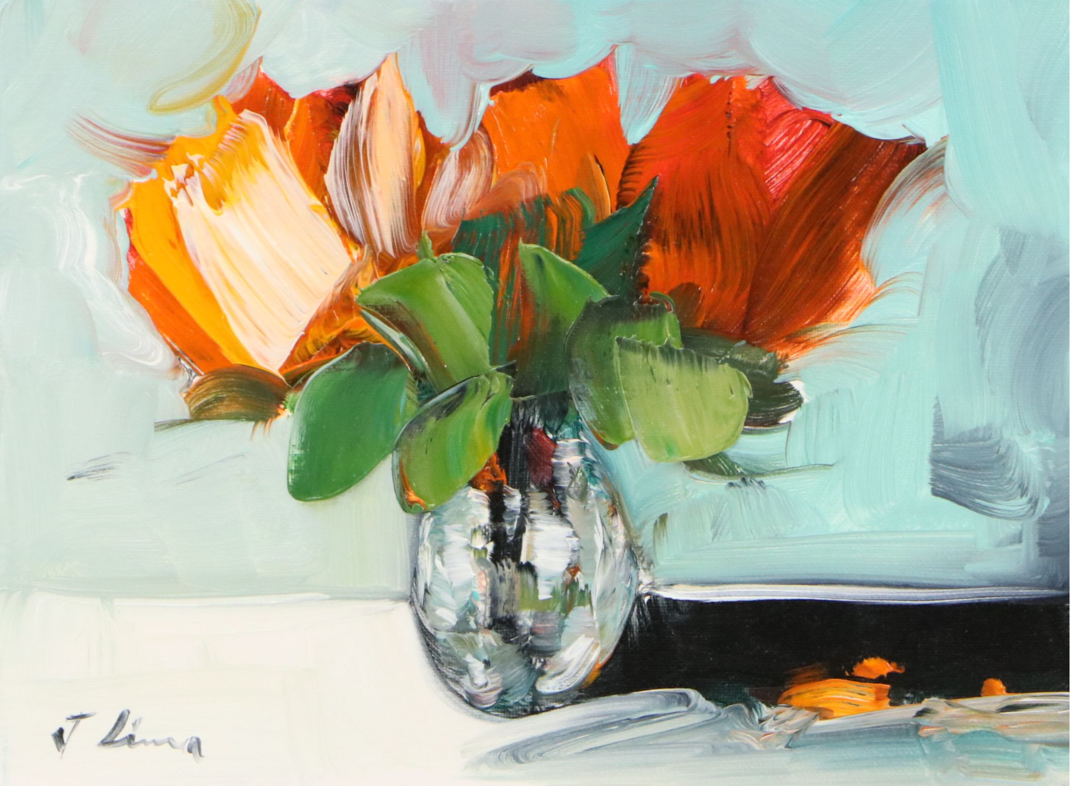 José M. Lima Floral Still Life Oil Painting, 2026