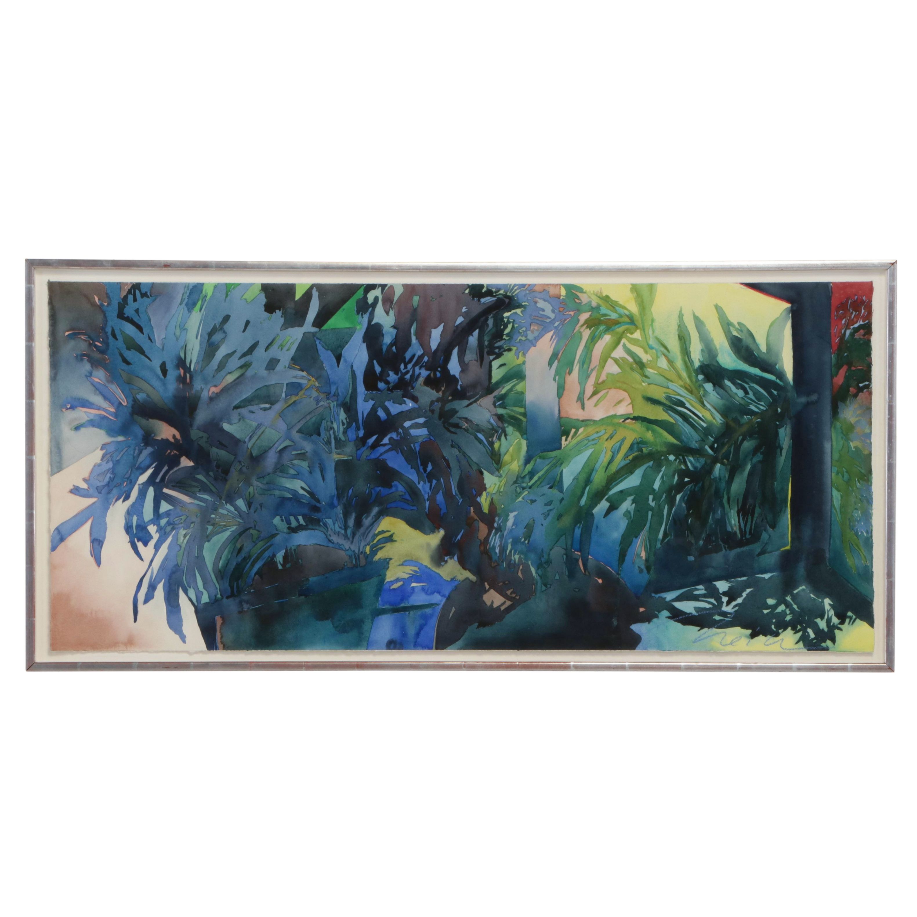 Tropical Foliage Watercolor Painting