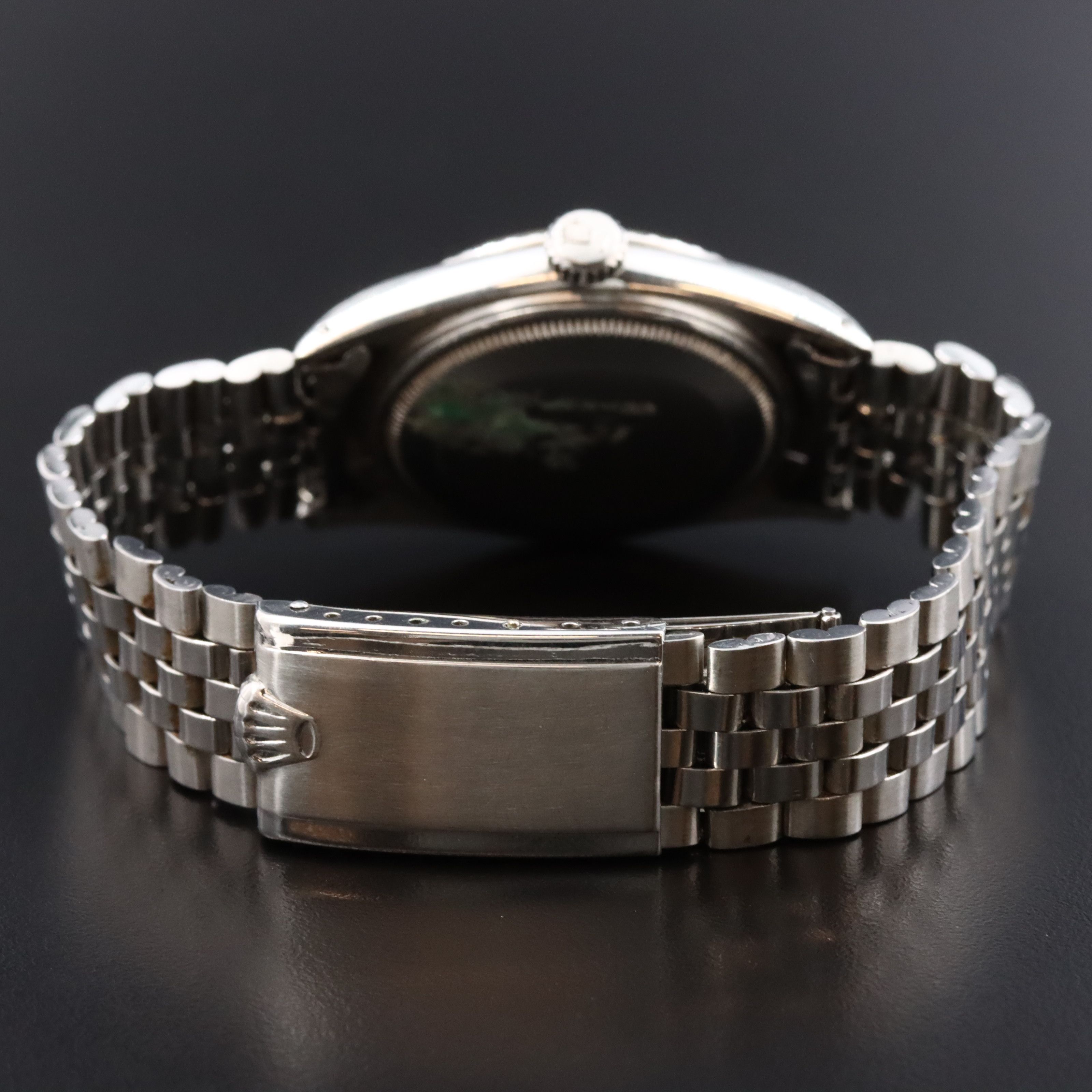 1961 Rolex Oyster Perpetual Engine Turned Bezel Stainless Steel Datejust Watch