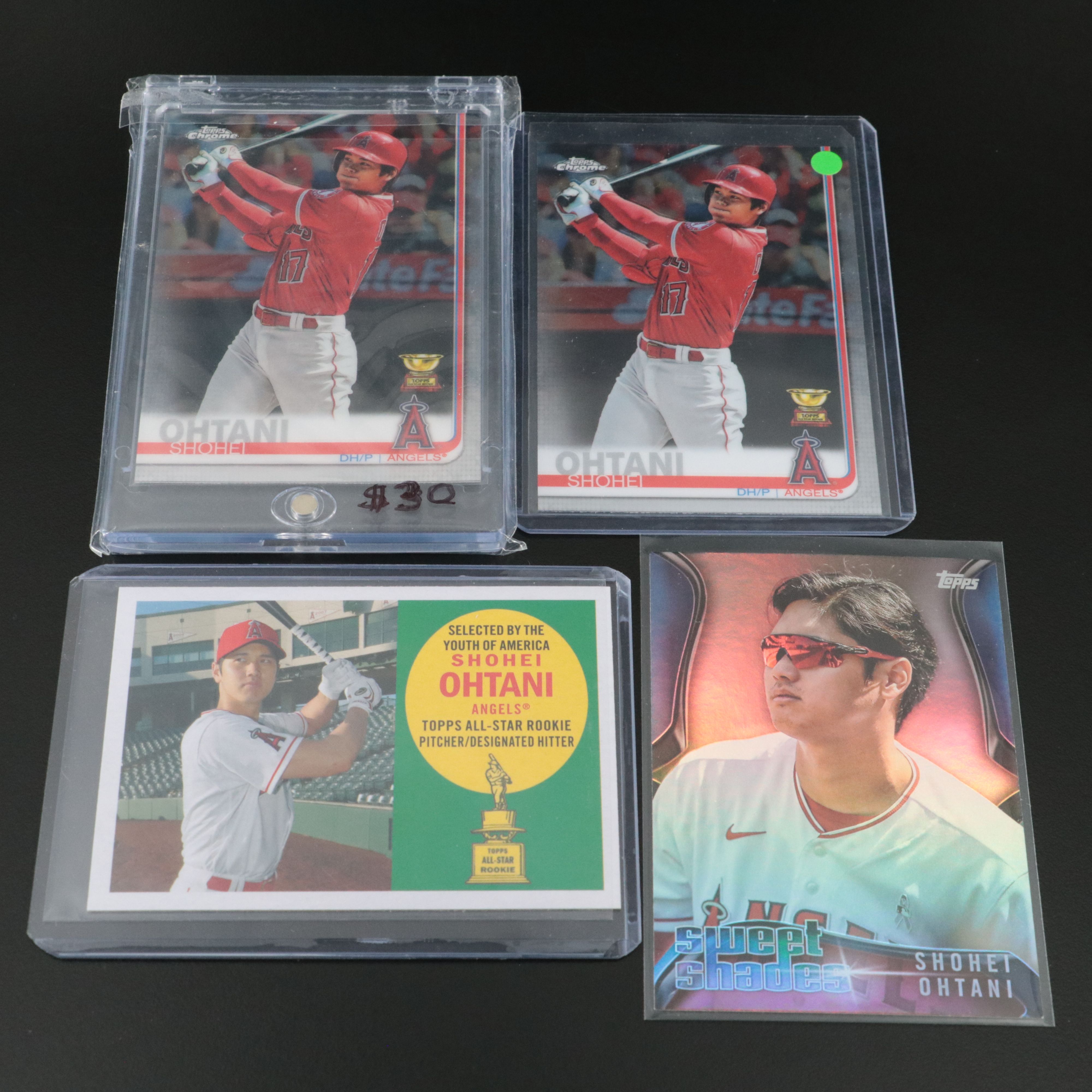 Twenty Shohei Ohtani Baseball Cards
