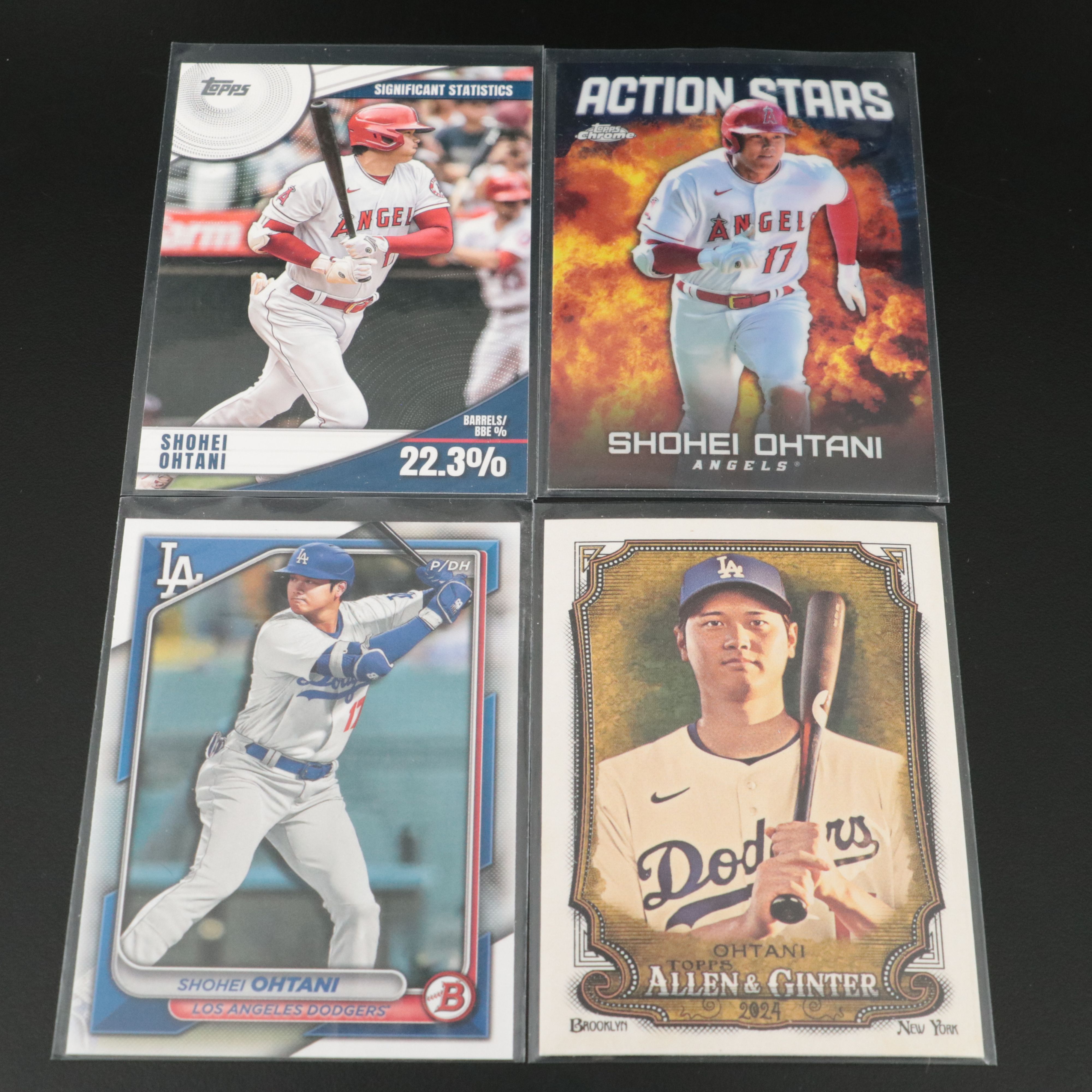 Twenty Shohei Ohtani Baseball Cards