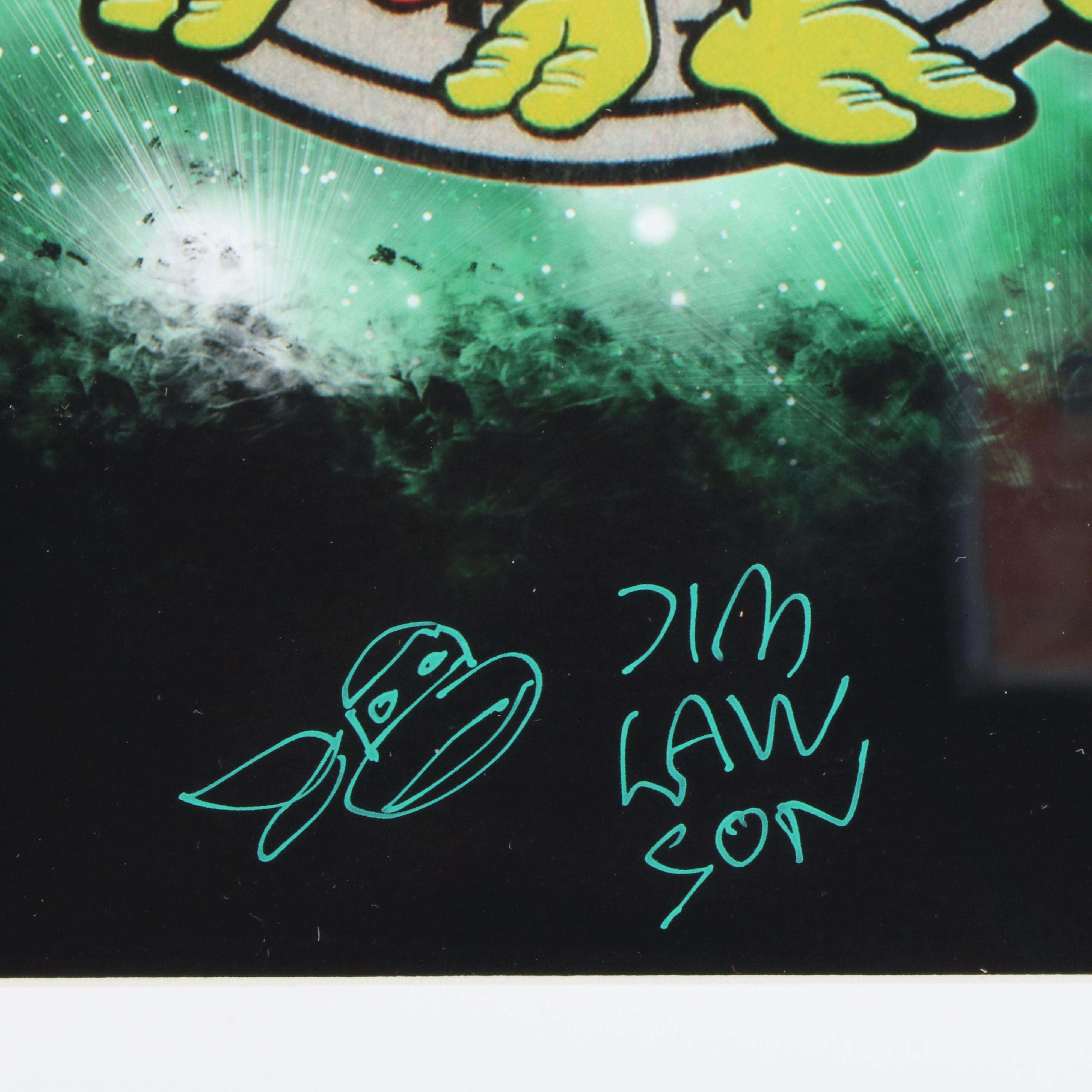Jim Lawson Signed “Teenage Mutant Ninja Turtles” Print in Matted Frame, Beckett