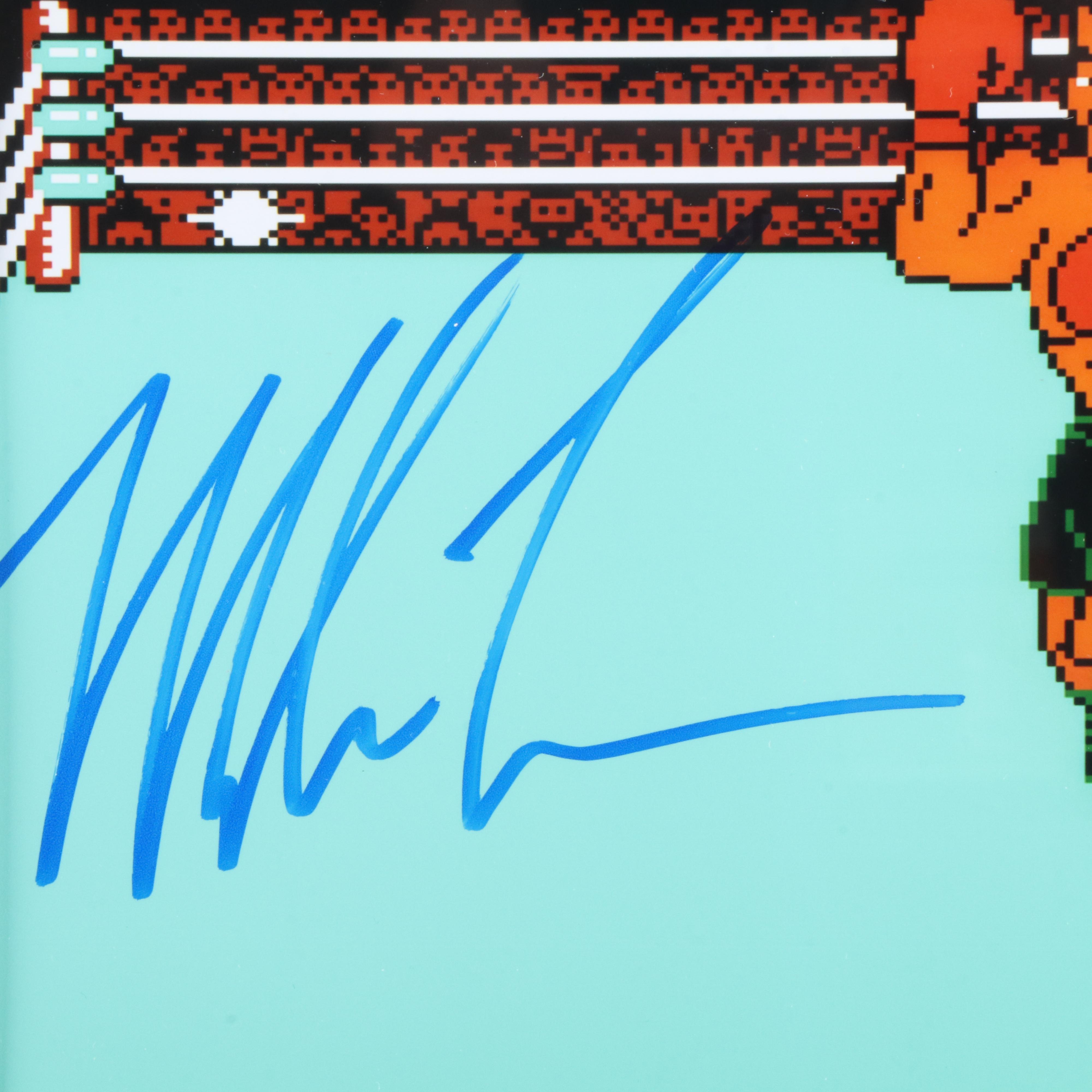 Mike Tyson Signed "Punch-Out" Boxing Print in Matted Frame, Beckett