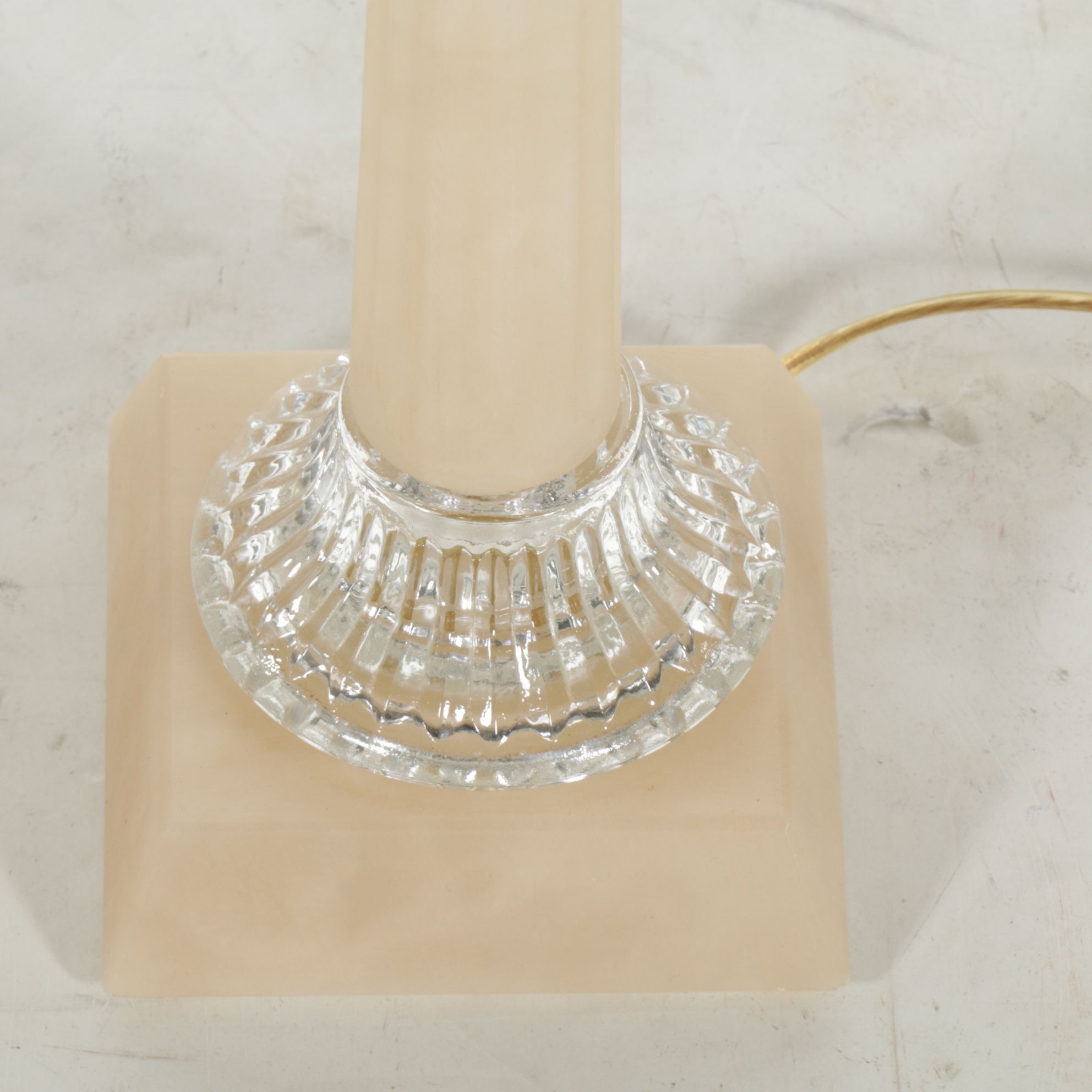 Neoclassical Candlestick Table Lamp with Clip-on Shade