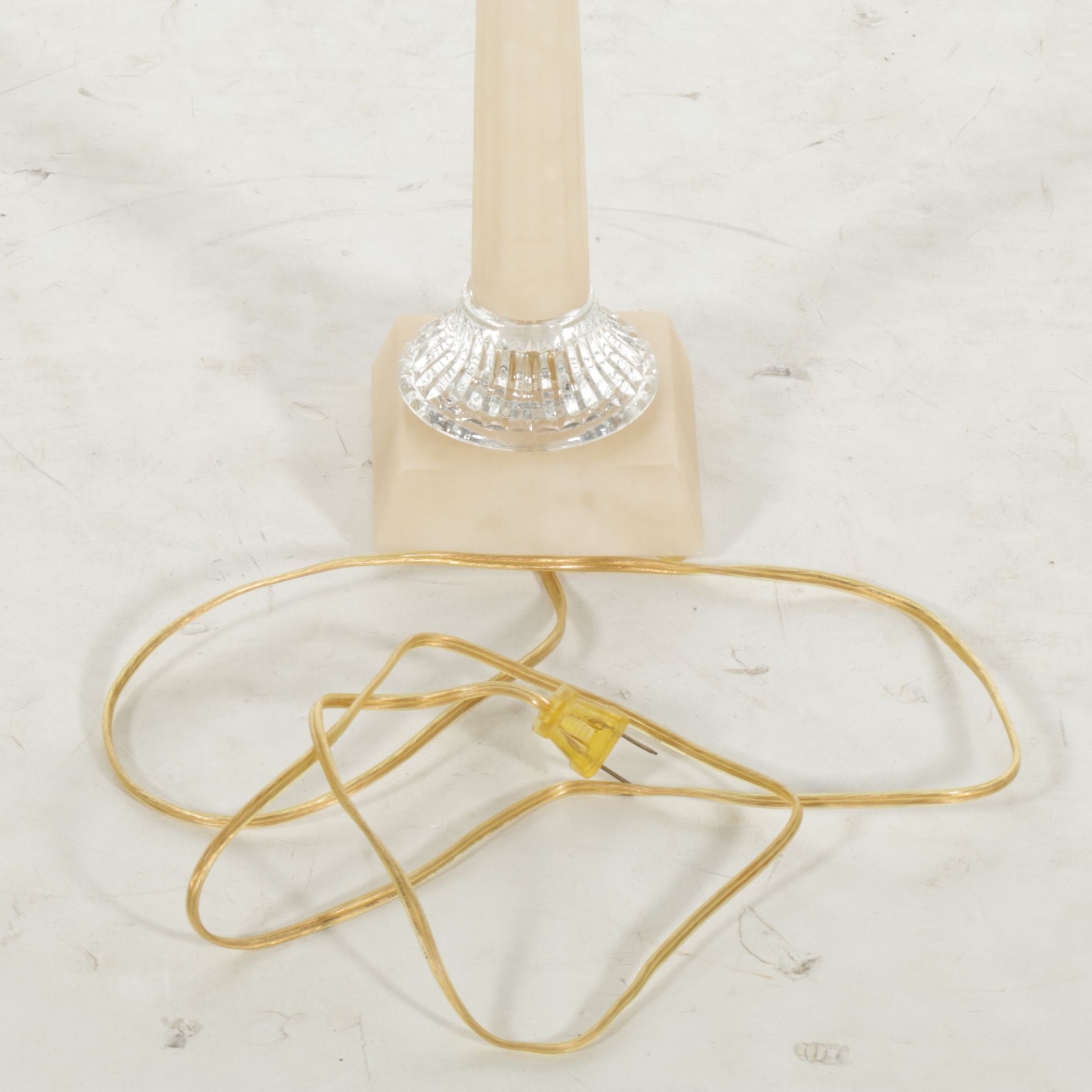 Neoclassical Candlestick Table Lamp with Clip-on Shade