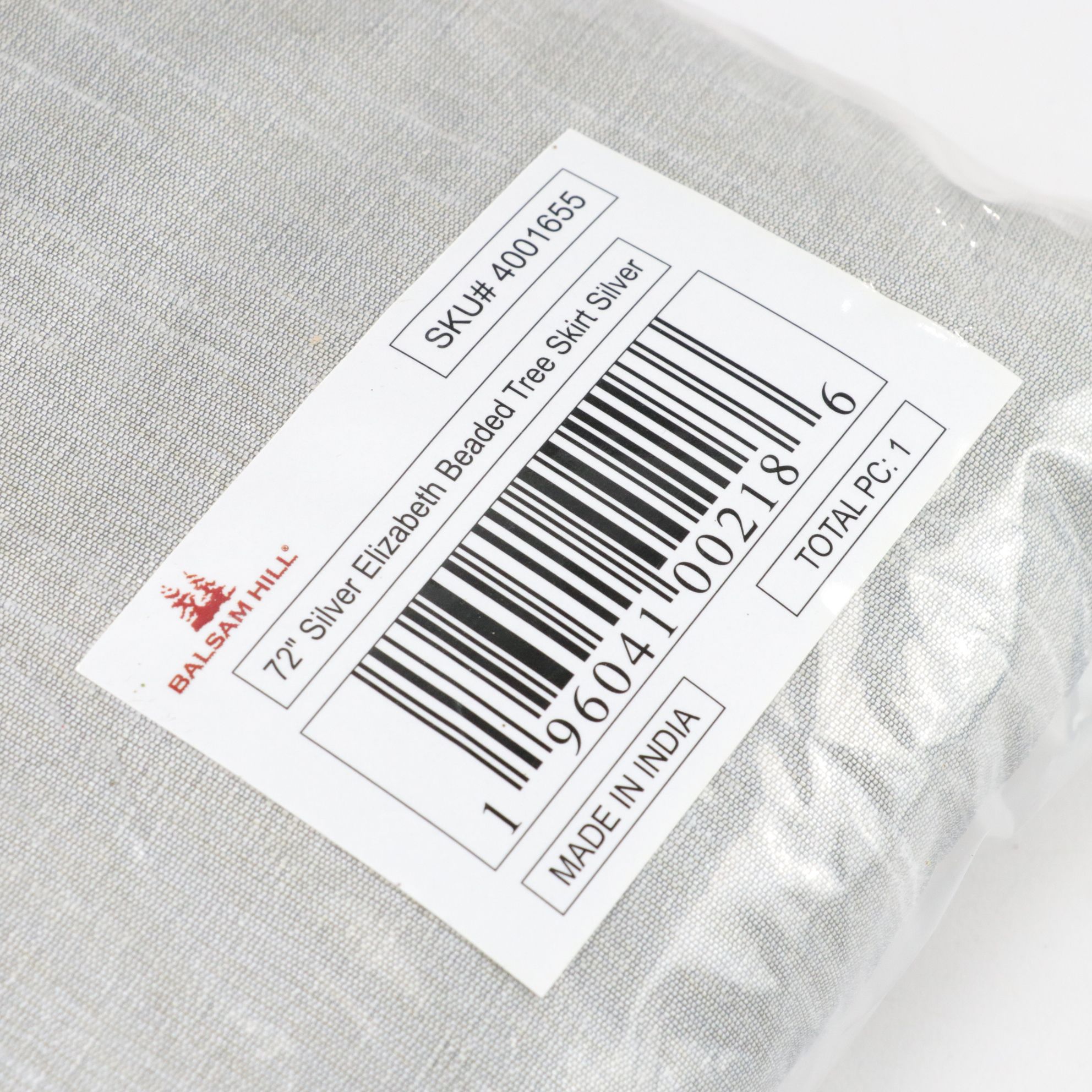 Red and Silver Pair of Sequin Tree Skirts with Embellished Glitter Ornaments