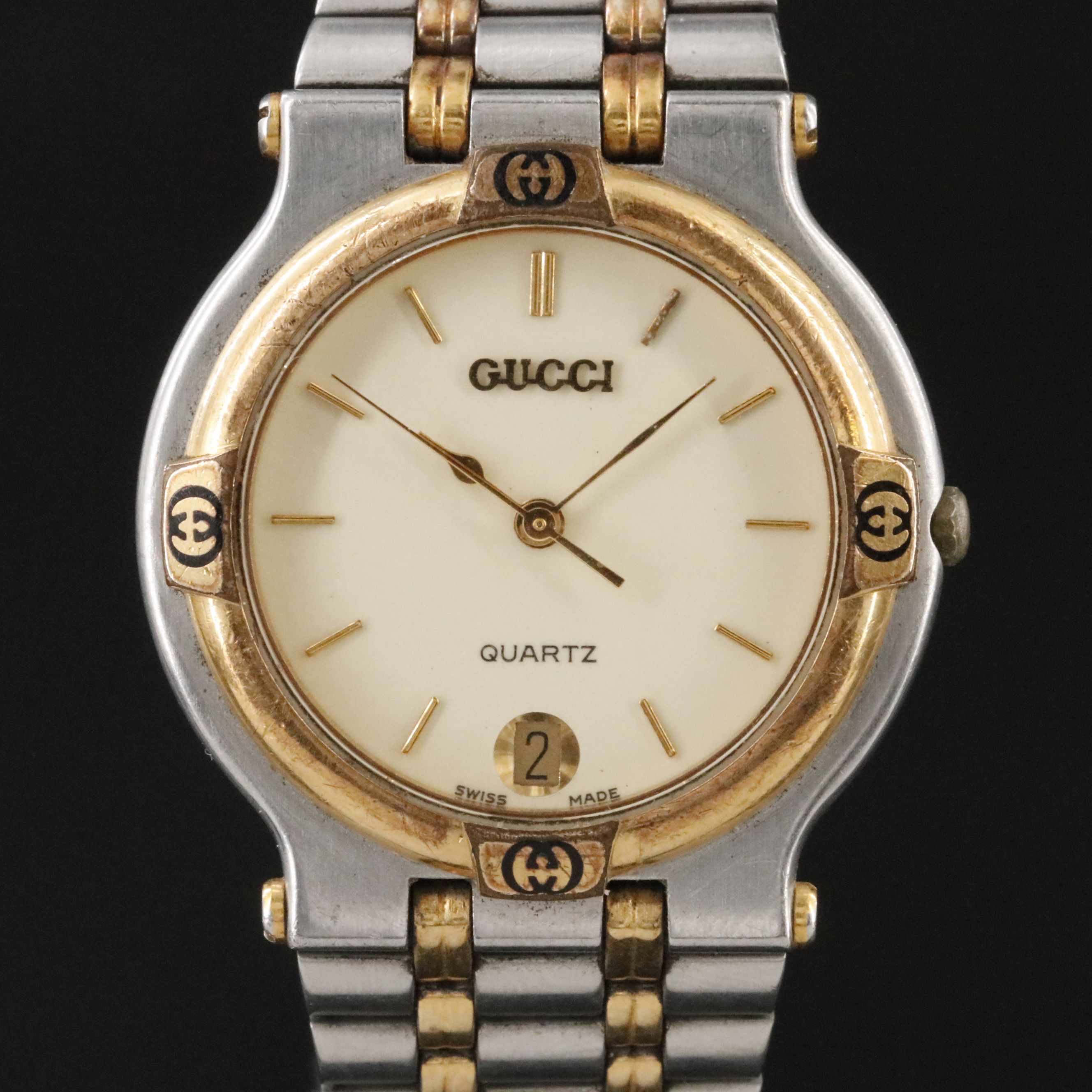 Gucci 9000M Two-Tone Swiss Quartz Dress Watch