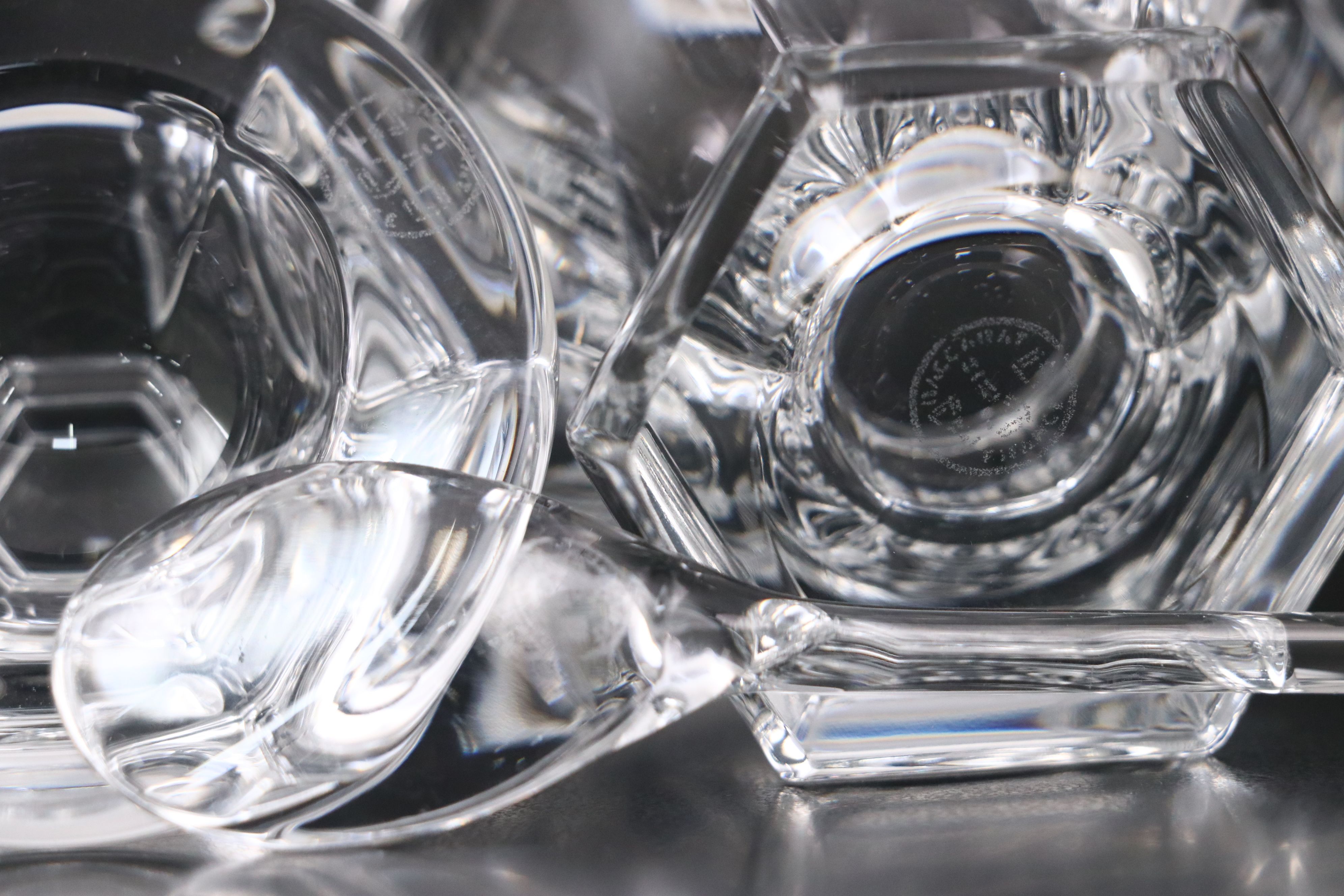 Baccarat "Bretagne" Sugar Bowl with Waterford and Other Cut Crystal Tableware