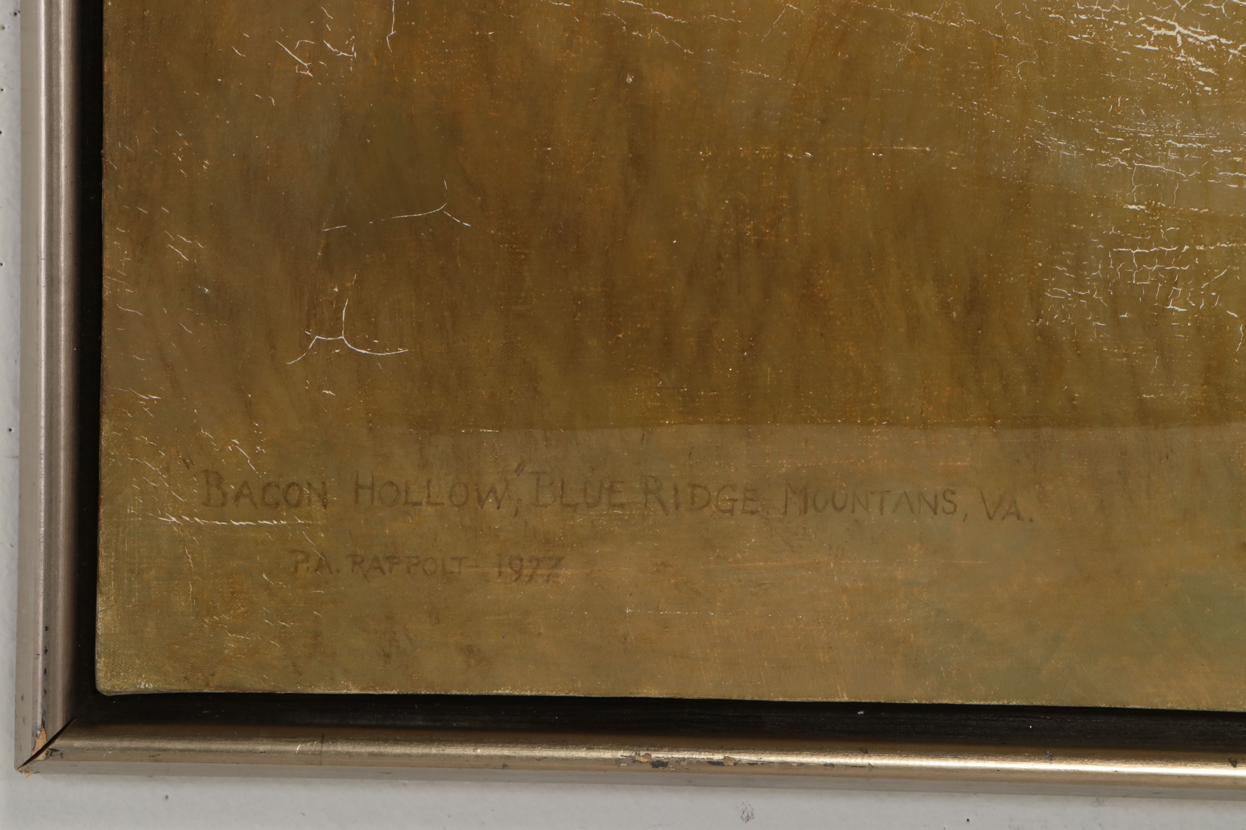 Priscilla A Rappolt Oil Painting "Bacon Hollow, Blue Ridge Mountains," 1977