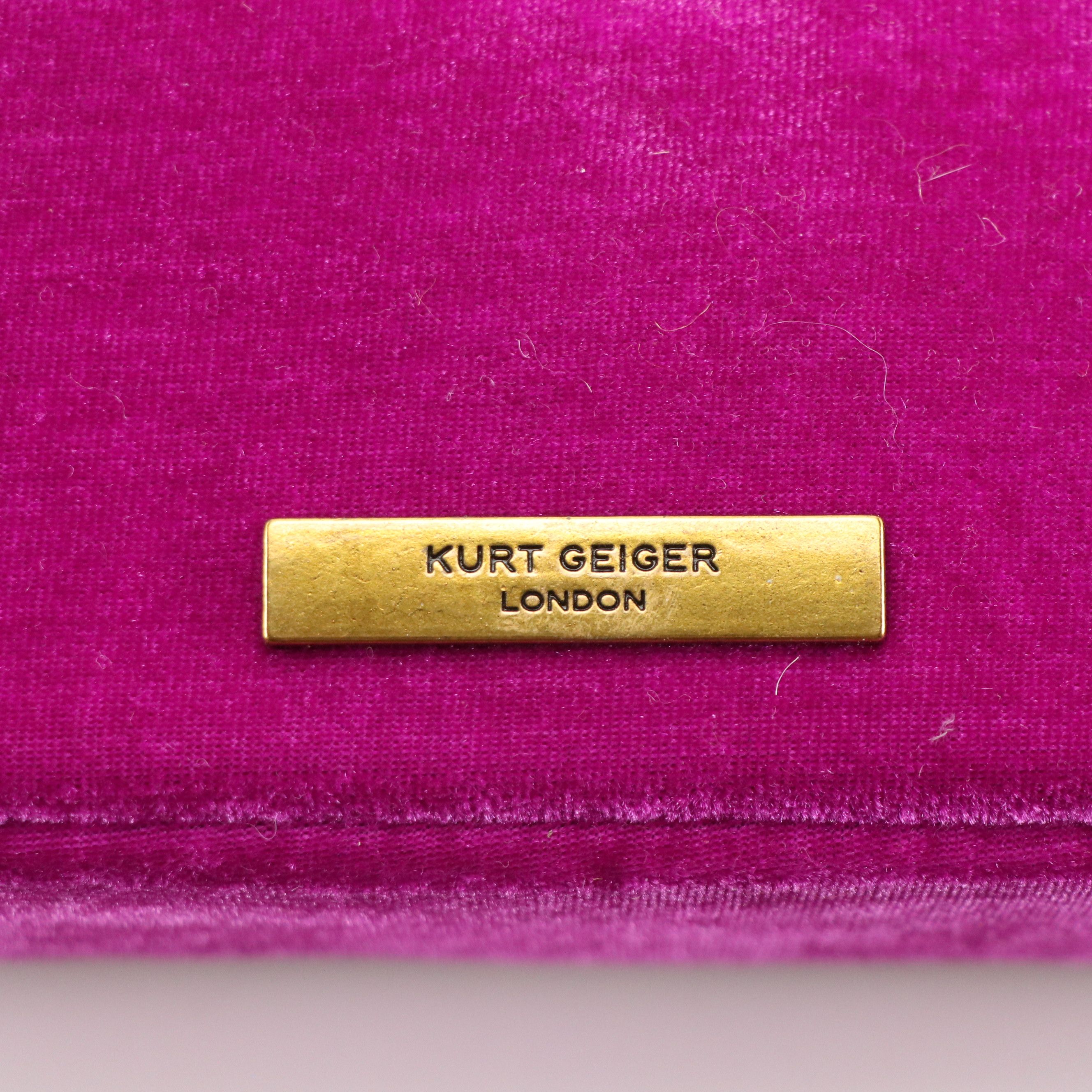 Kurt Geiger Mini Kensington Bag in Quilted Triple-Stitched Velvet