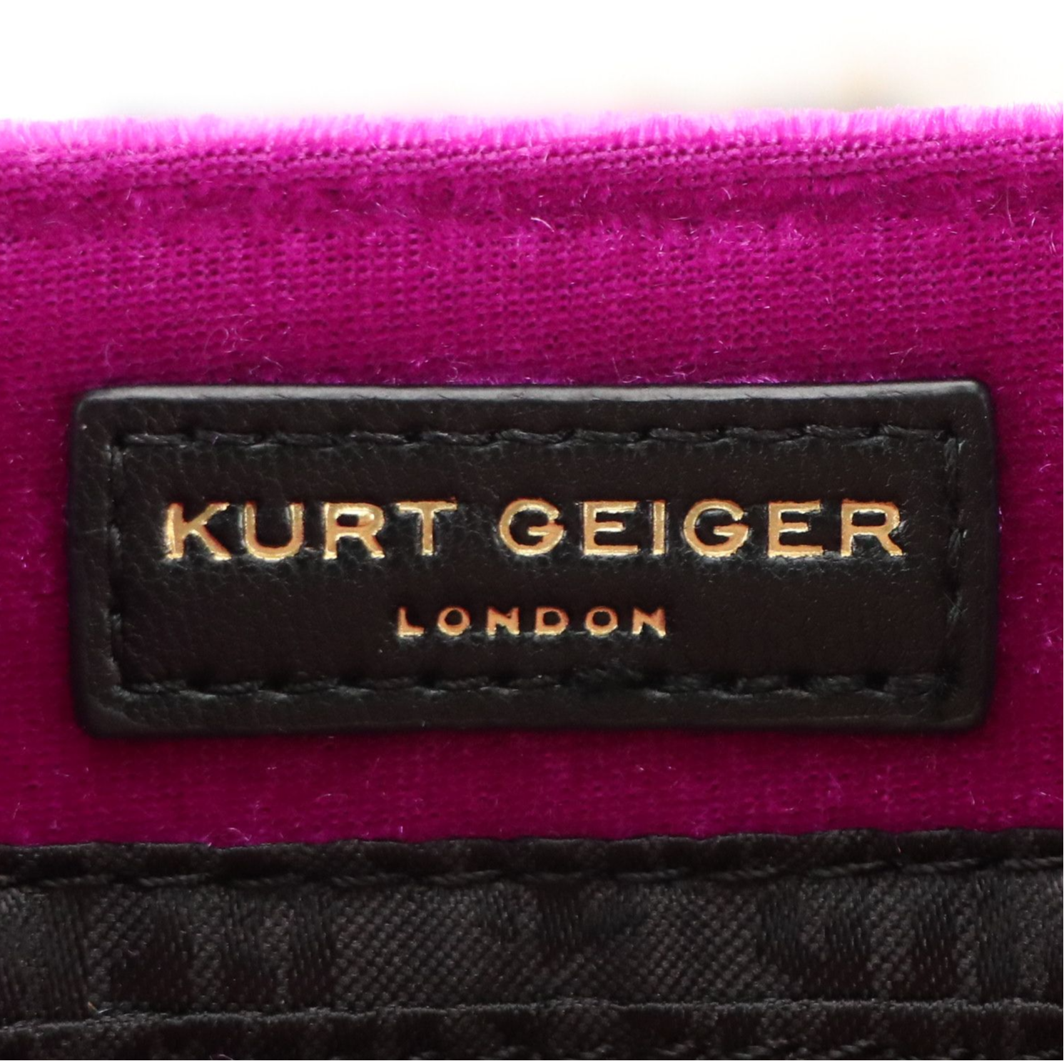 Kurt Geiger Mini Kensington Bag in Quilted Triple-Stitched Velvet