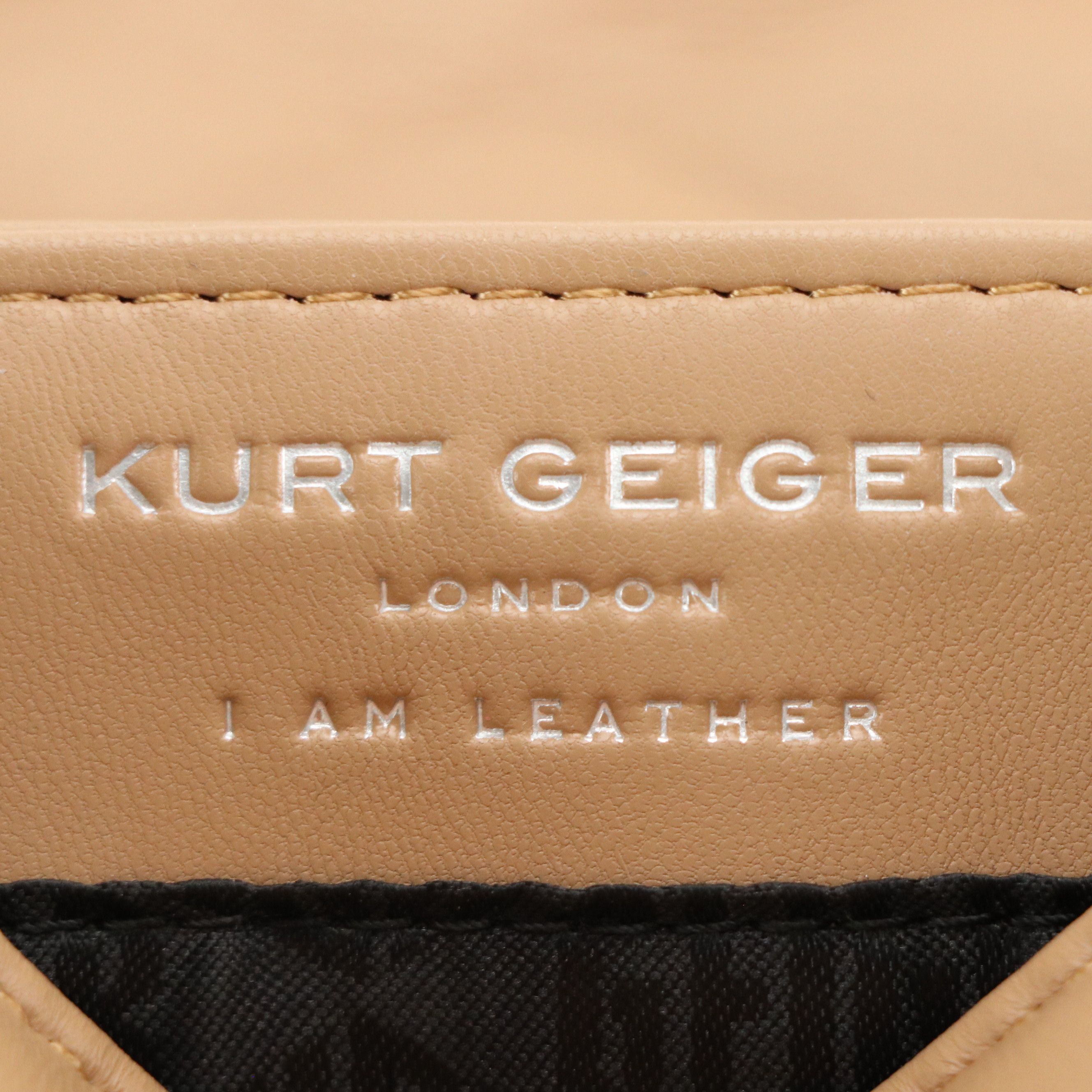 Kurt Geiger Mini Kensington Bag in Quilted Camel Tan 1 AM Leather