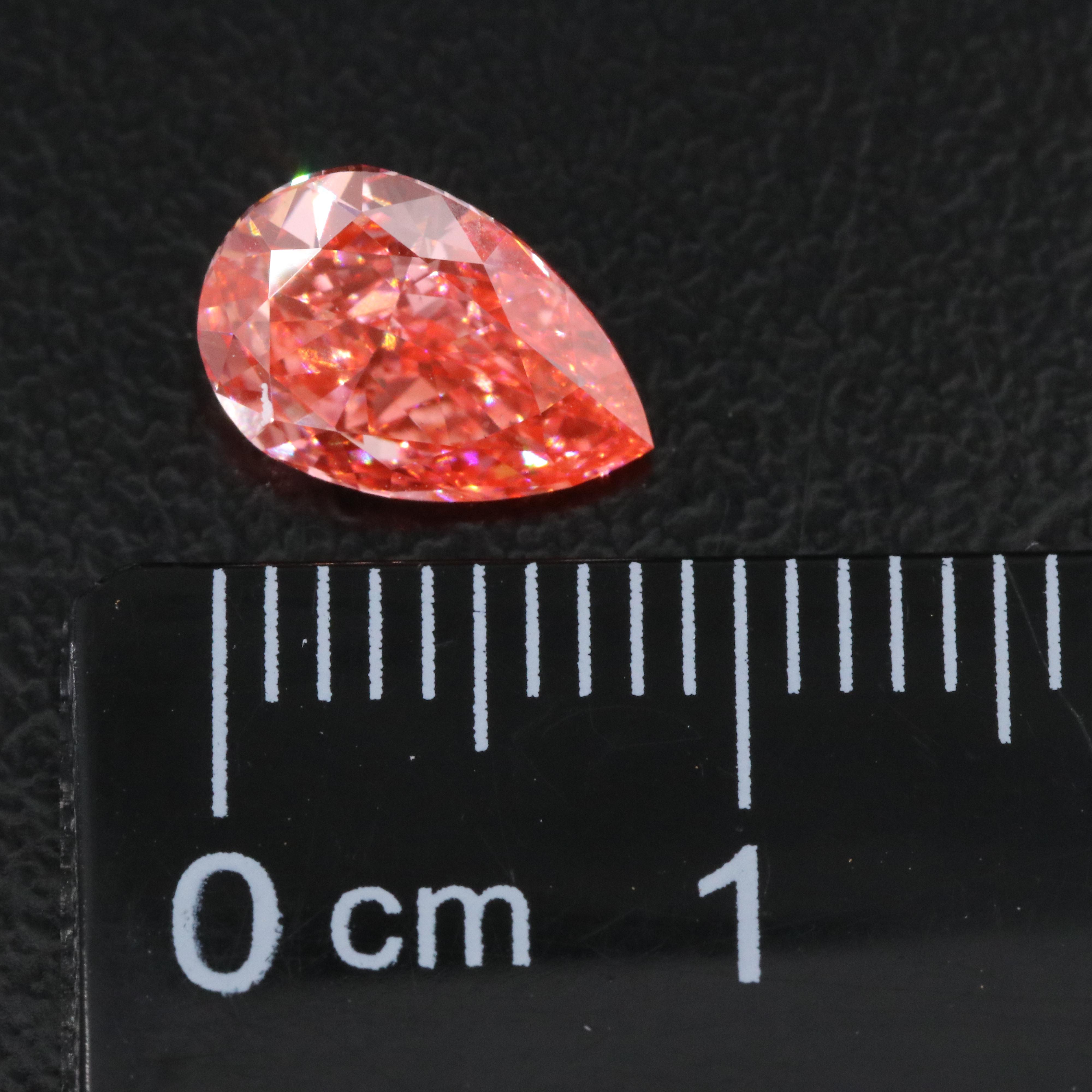 Loose 1.51 CT Lab Grown Fancy Vivid Pink Diamond with IGI Report