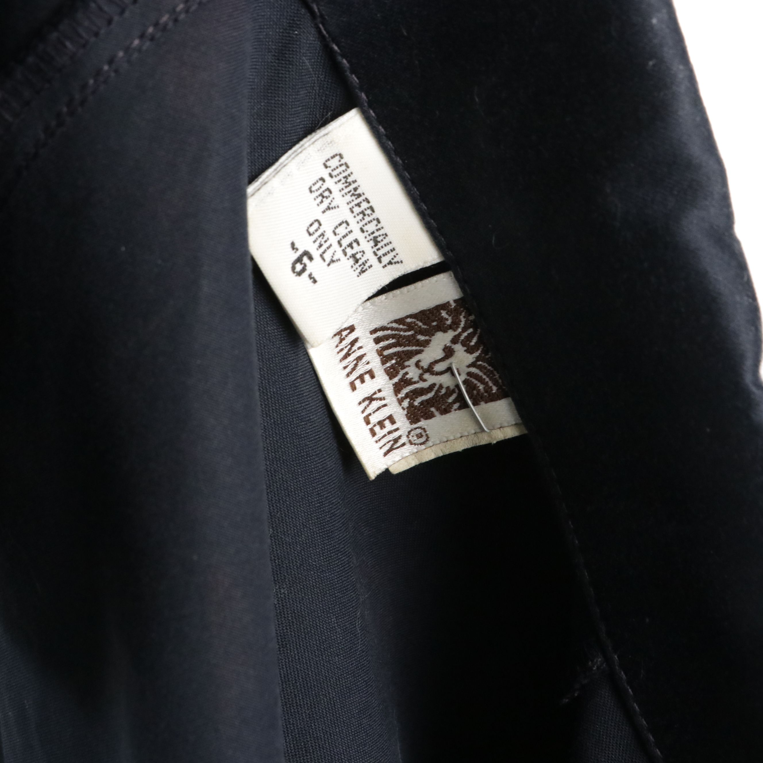 Anne Klein Wrap Shirt Dress in Navy Blue Cotton