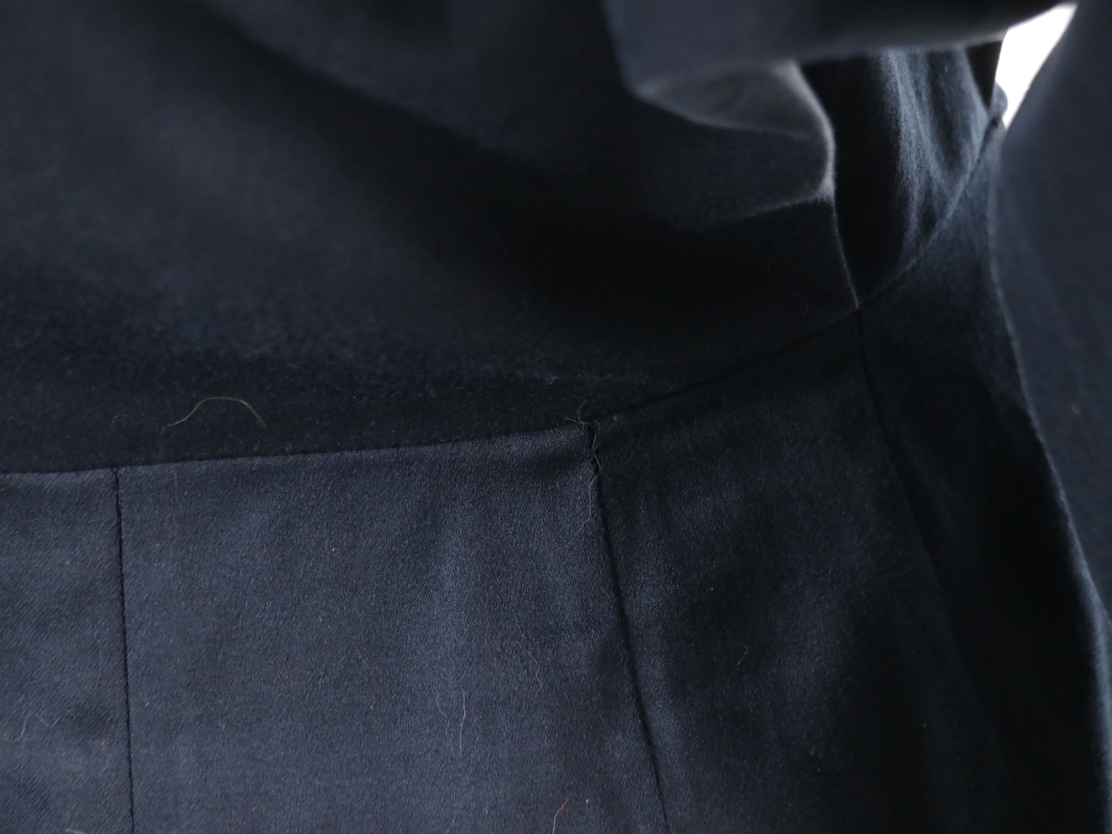 Anne Klein Wrap Shirt Dress in Navy Blue Cotton