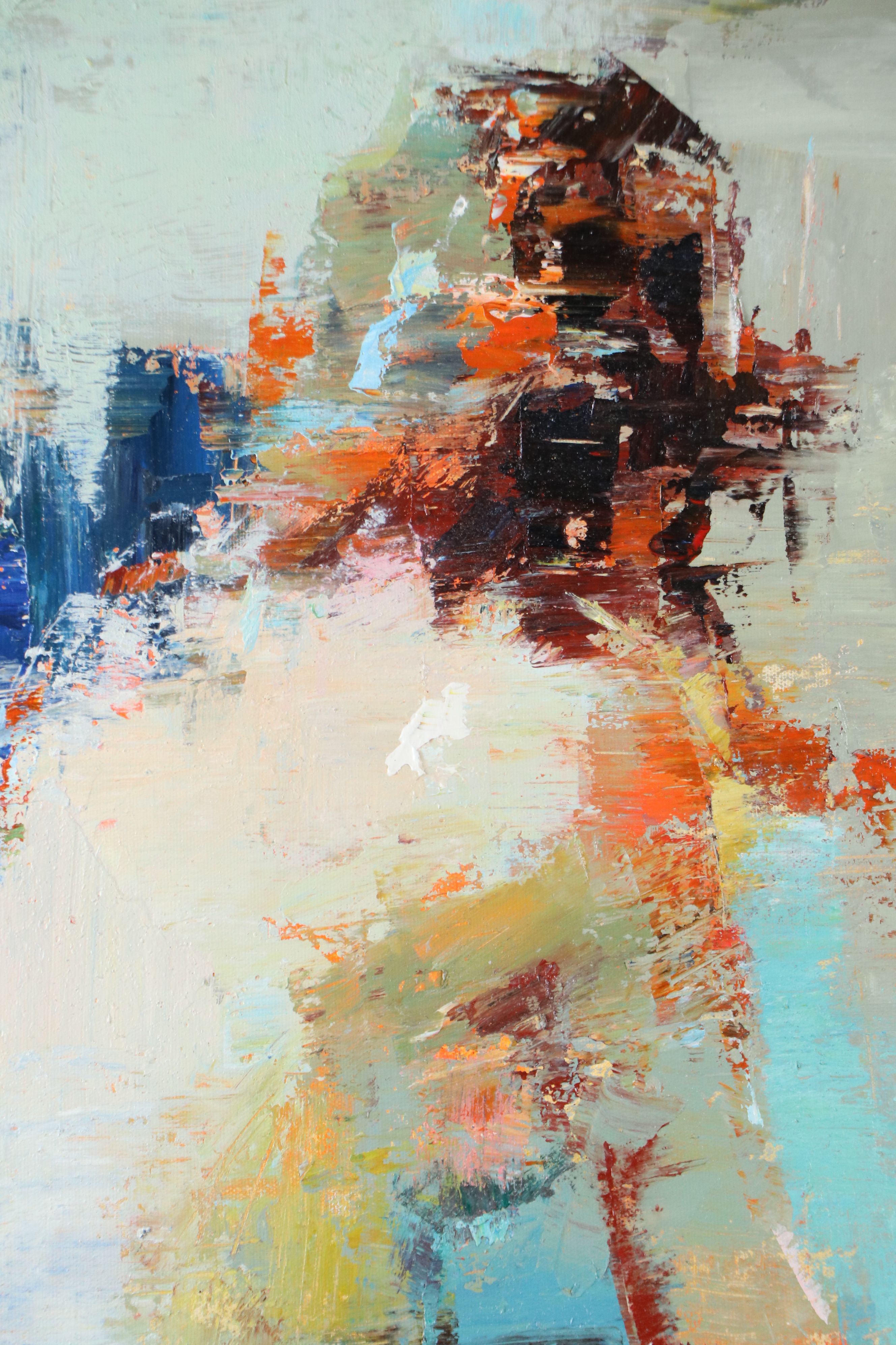 Figural Oil Painting of Impressionistic Nude, 21st Century