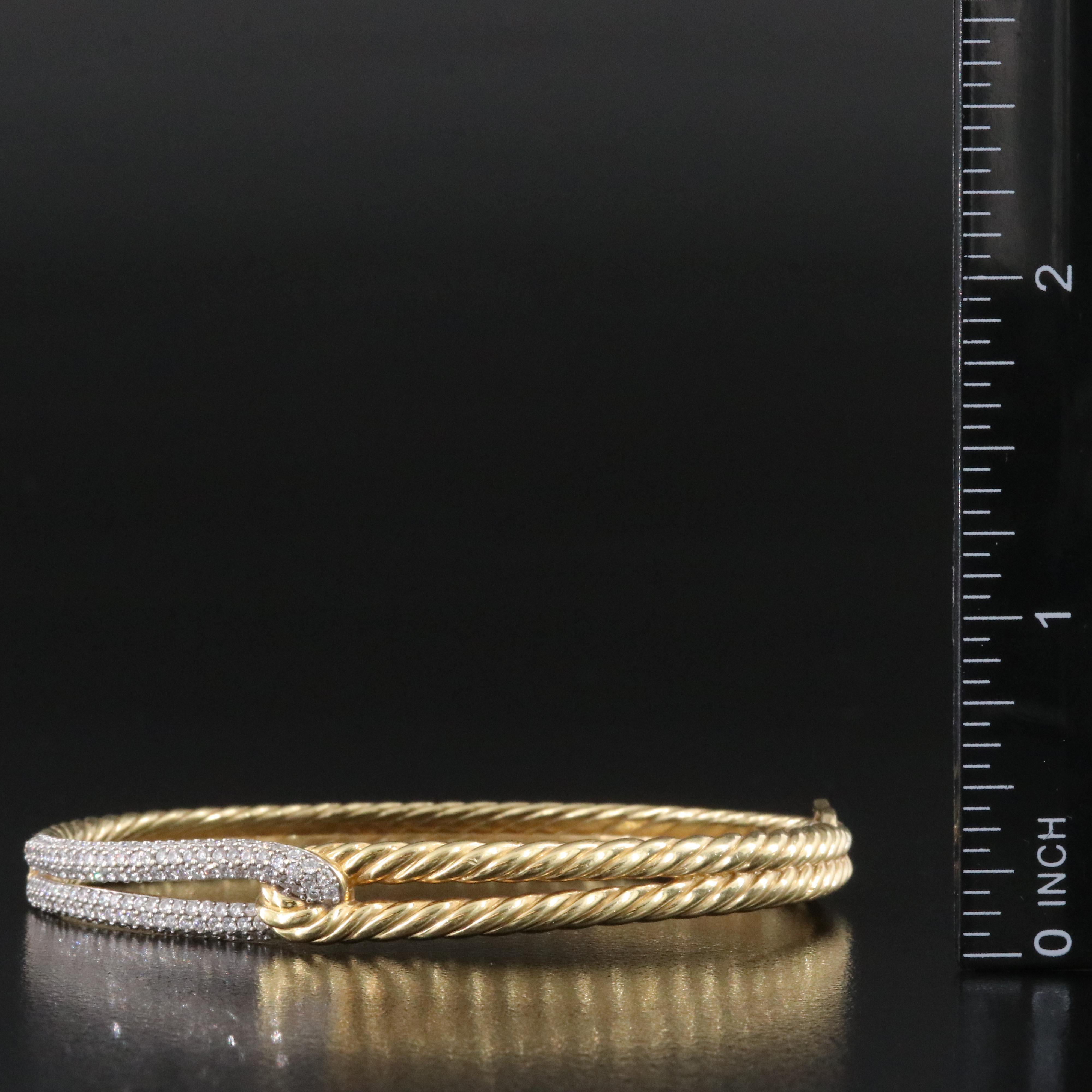 David Yurman Labyrinth 18K 1.56 CTW Pavé Diamond Bracelet