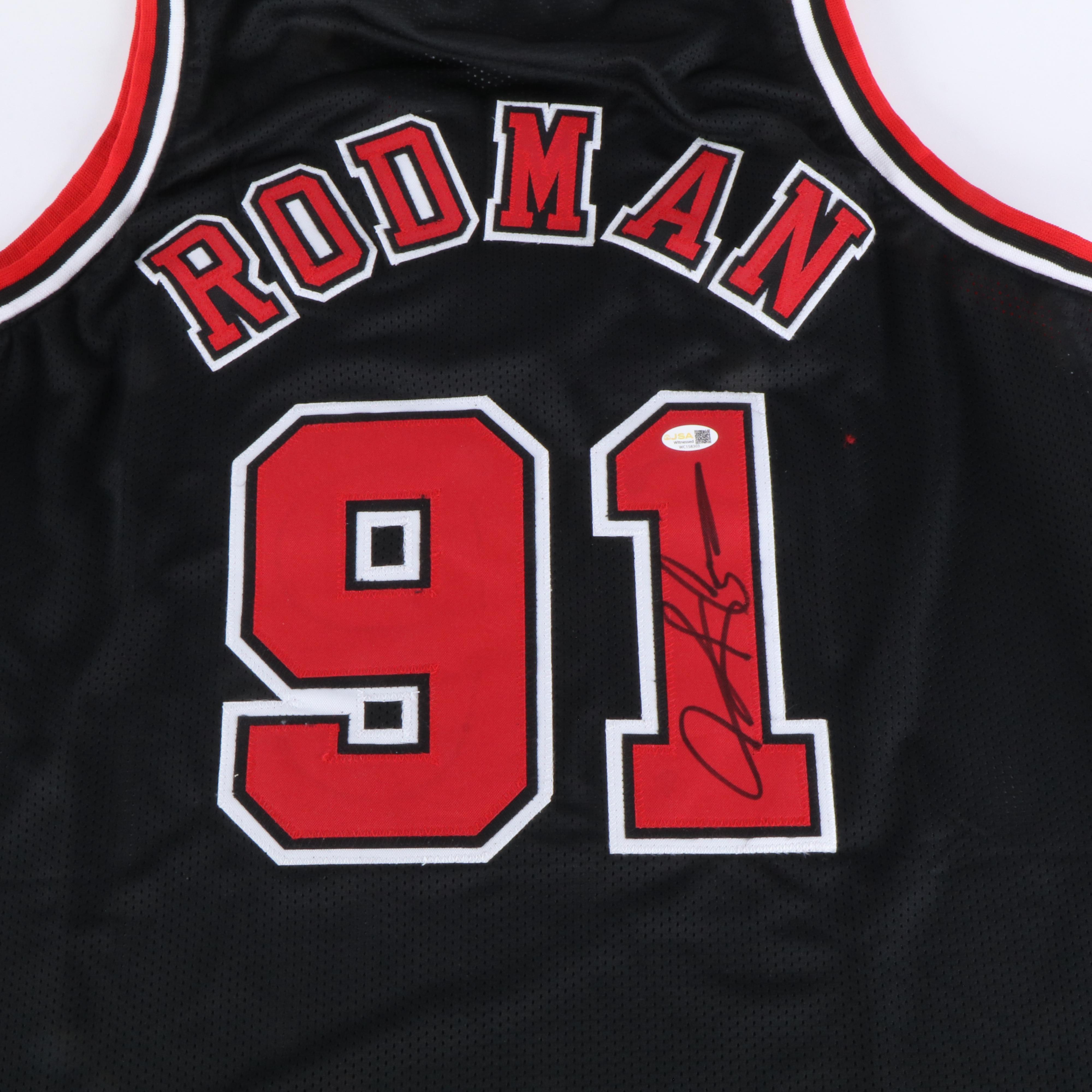 Dennis Rodman Signed Chicago Bulls Basketball Jersey, JSA