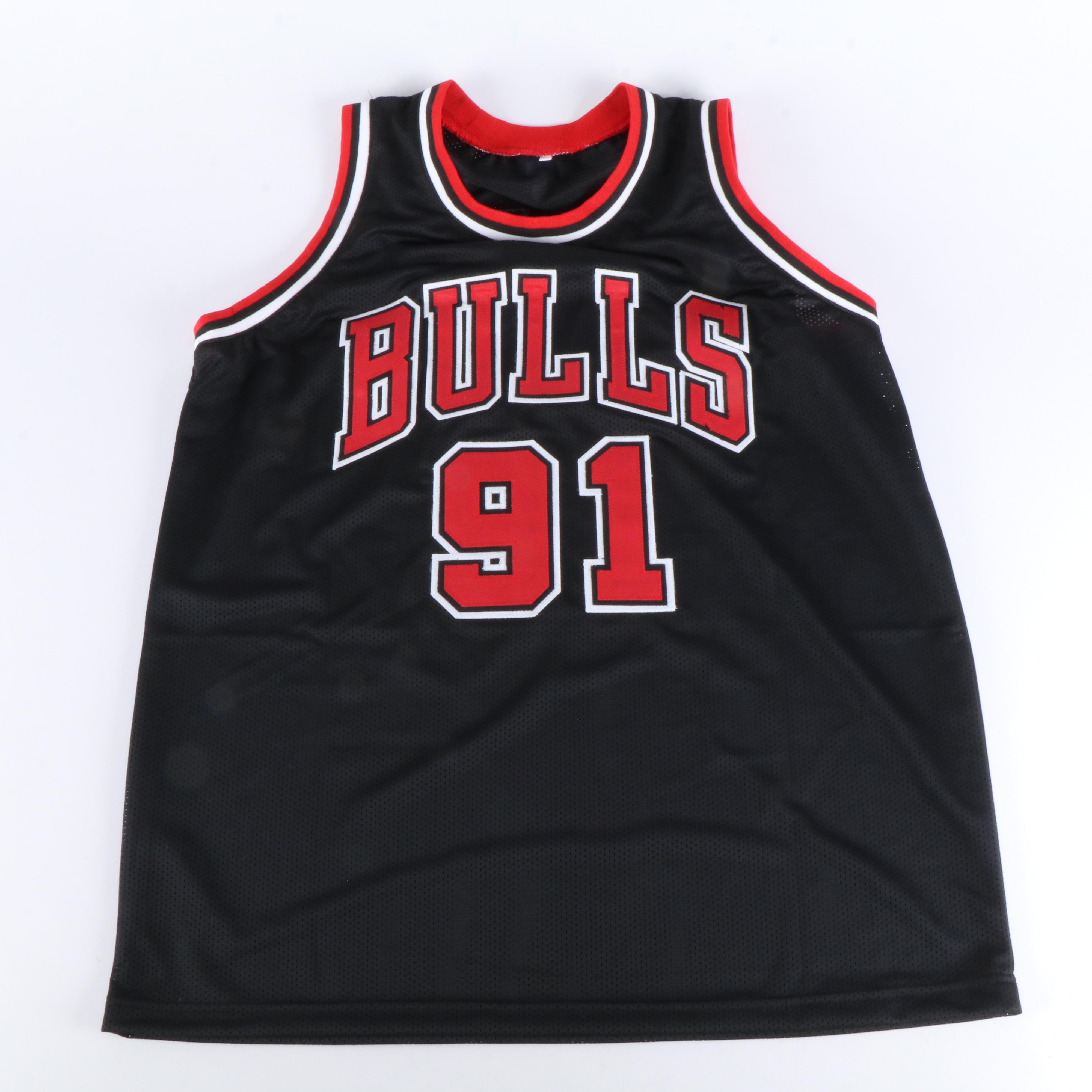 Dennis Rodman Signed Chicago Bulls Basketball Jersey, JSA