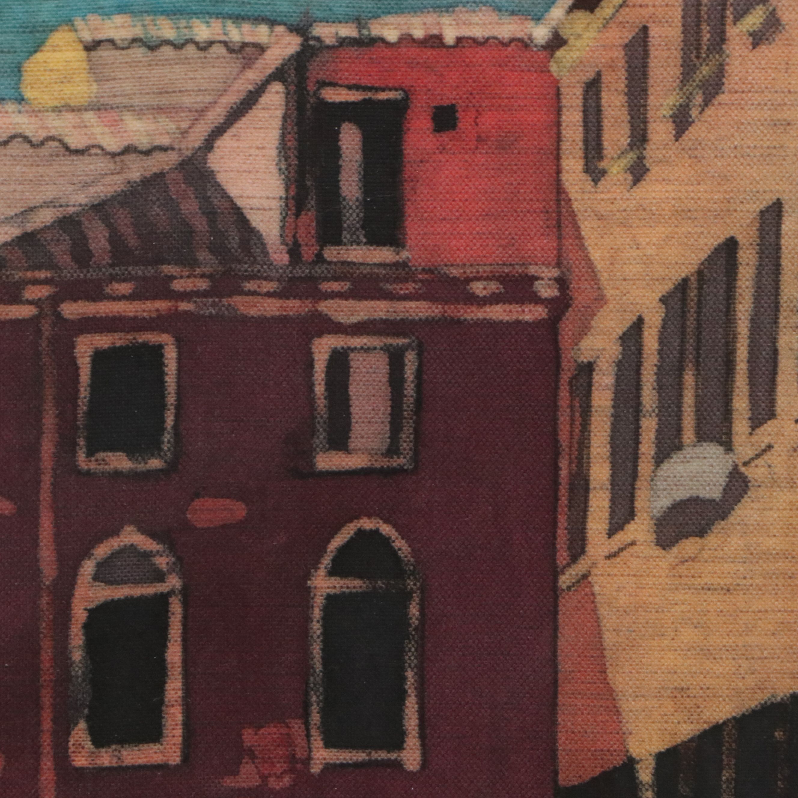 Pat O'brien Watercolor Painting of Venice at Dusk, Late 20th Century