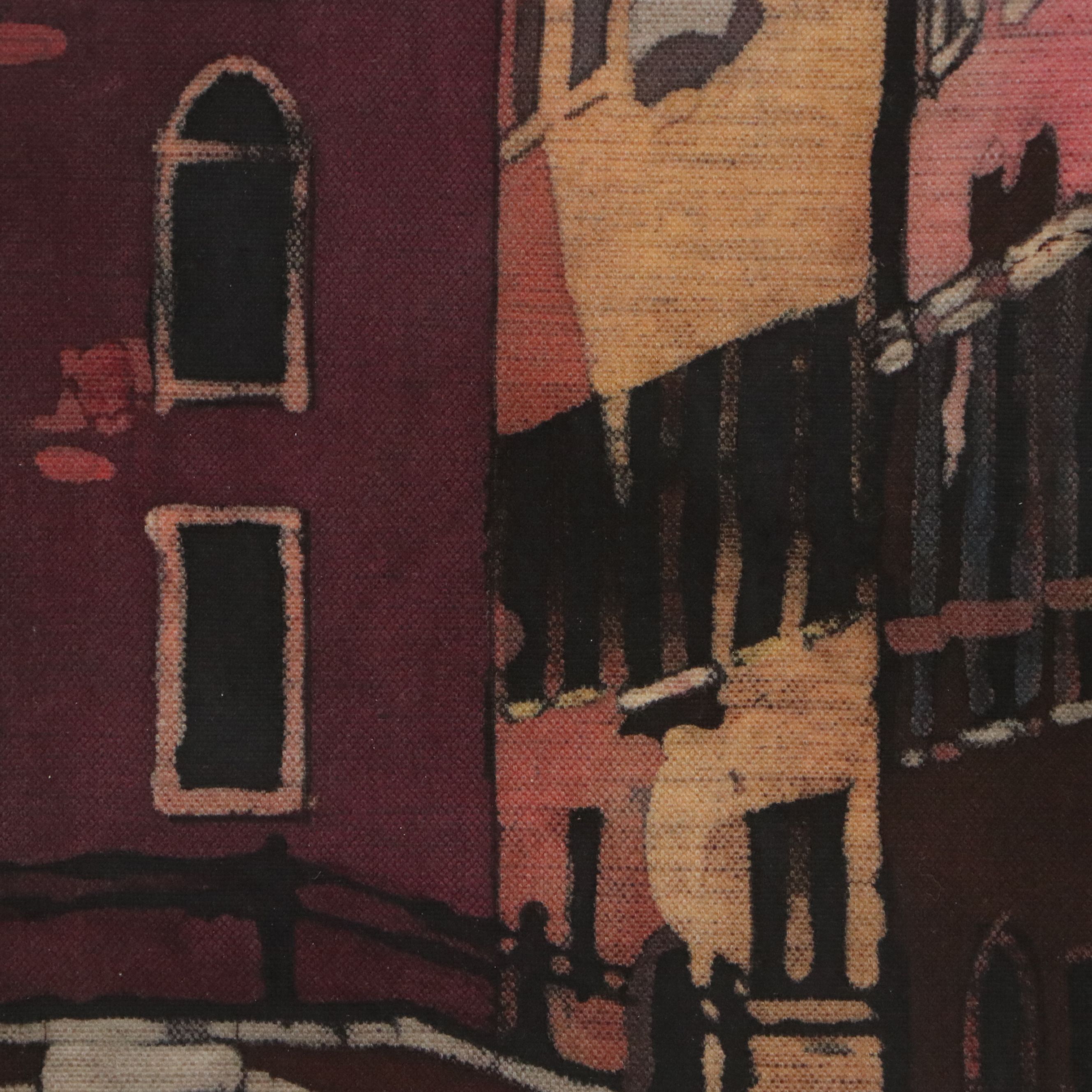 Pat O'brien Watercolor Painting of Venice at Dusk, Late 20th Century